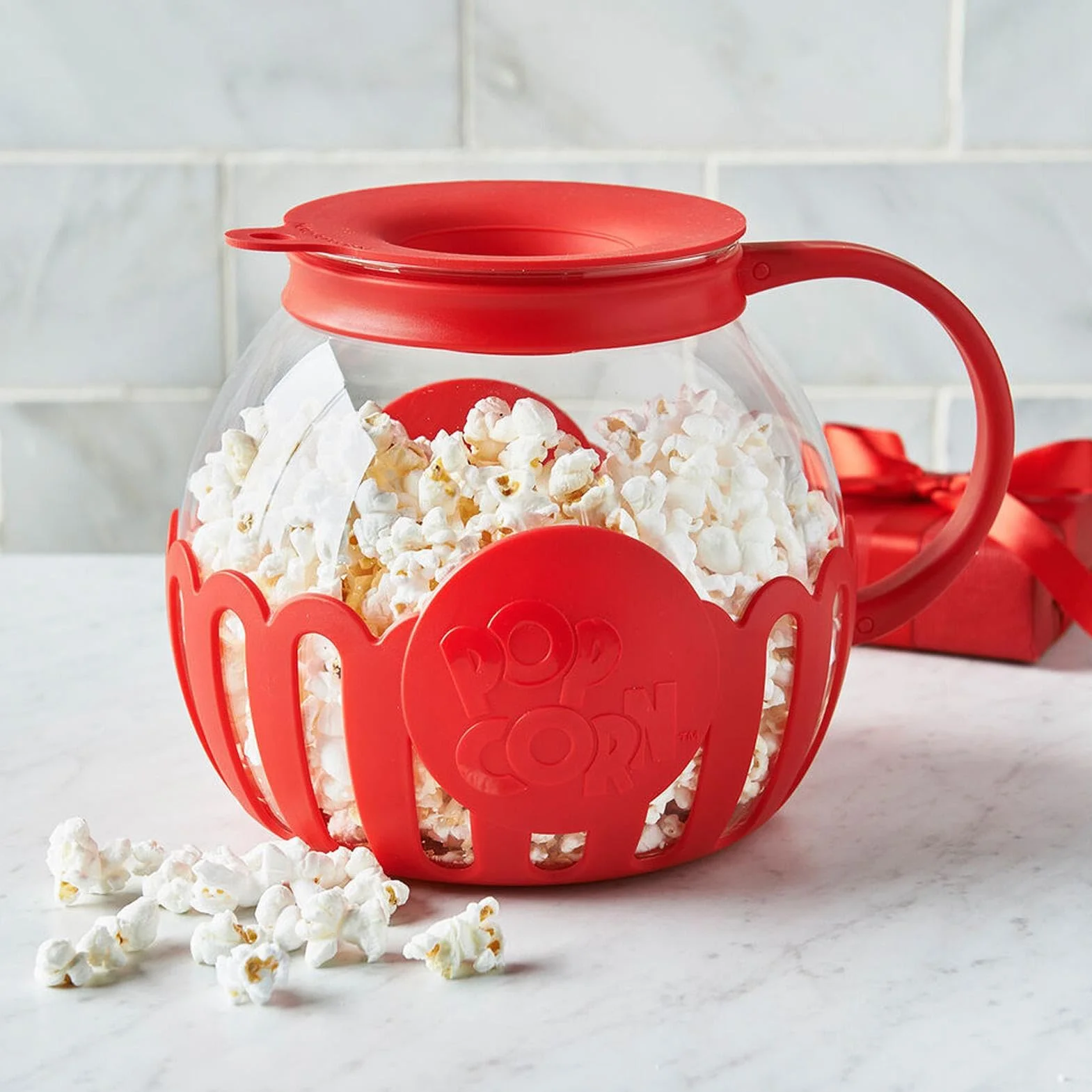 Recipiente de palomitas de maíz para microondas, vidrio de borosilicato 2.25 cuartos