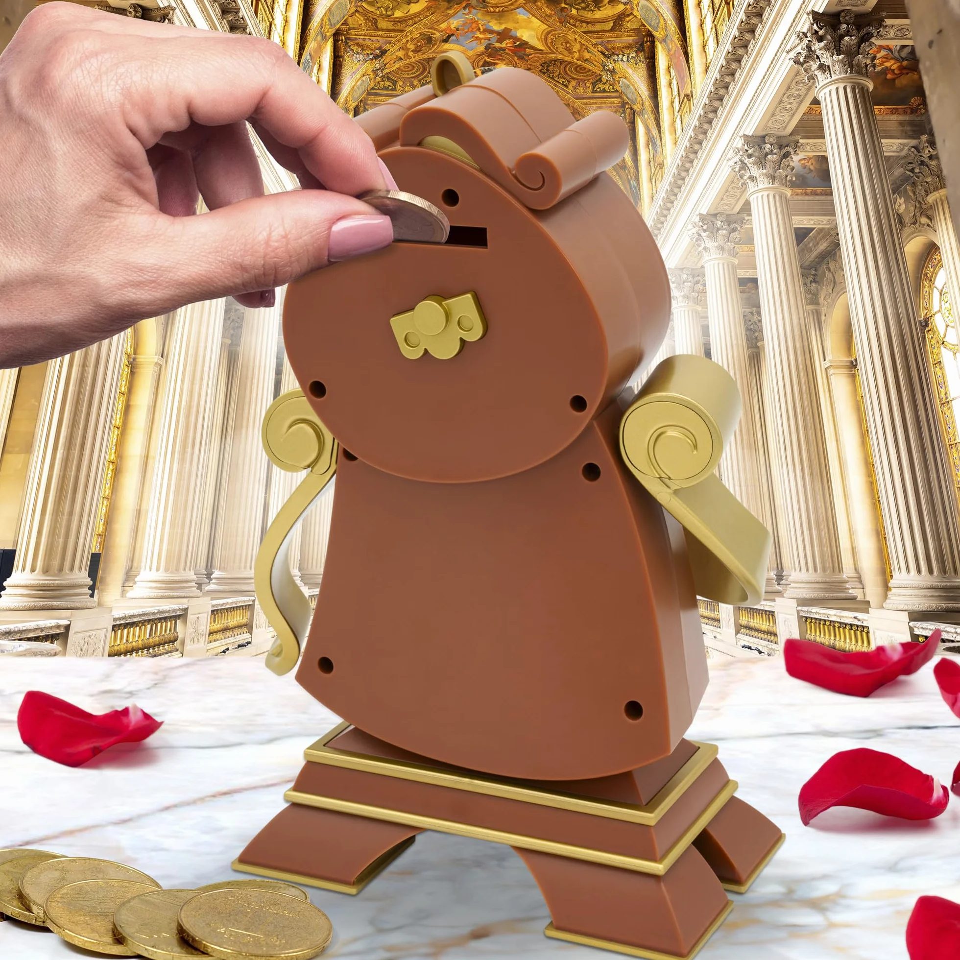 ABYstyle Disney Beauty & The Beast Cogsworth - Hucha Prémium | Caja de Ahorros | Mercancía | Regalos de La Bella y la Bestia