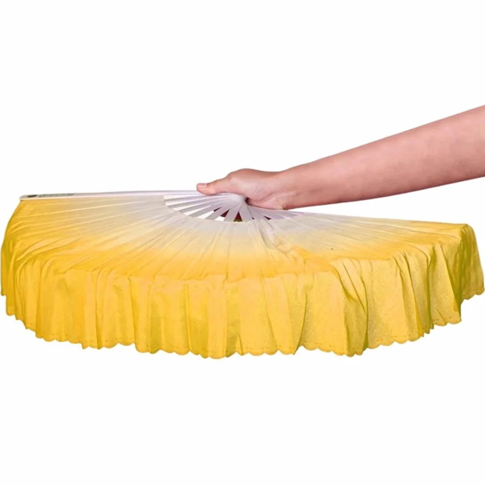 Abanico Chino Corto Plegable de Plástico para Danza del Vientre y Yangko