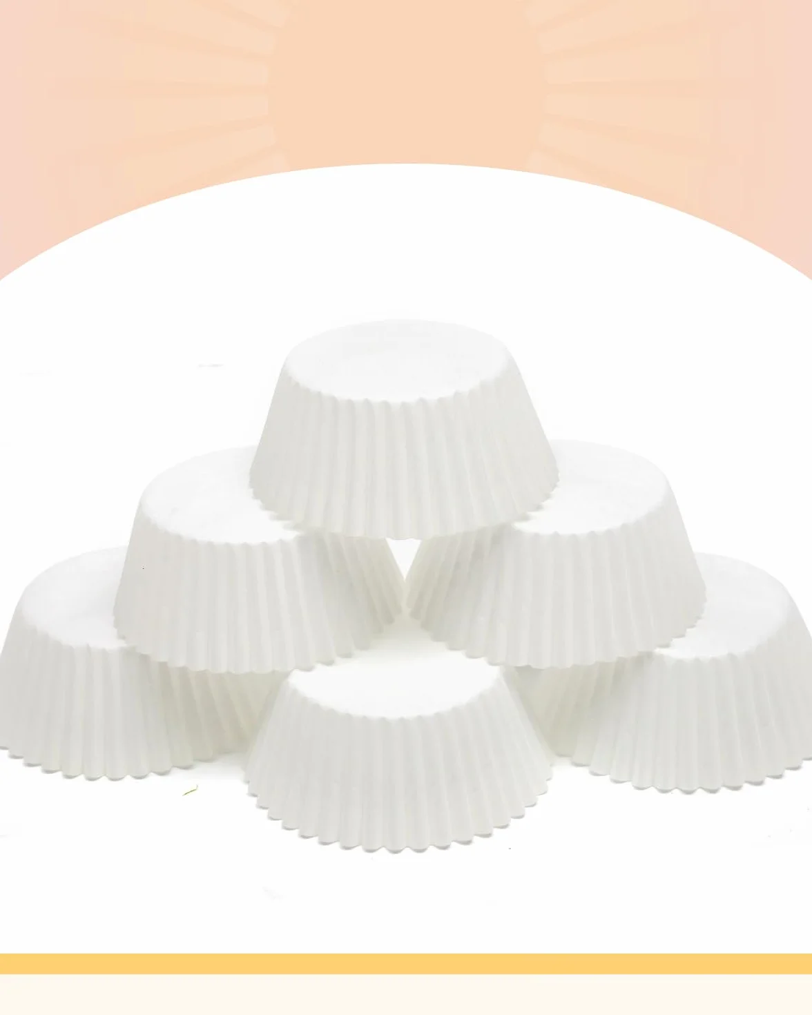 Gcardist 500 moldes blancos para magdalenas y cupcakes, inodoros, calidad alimentaria (tamaño estándar)