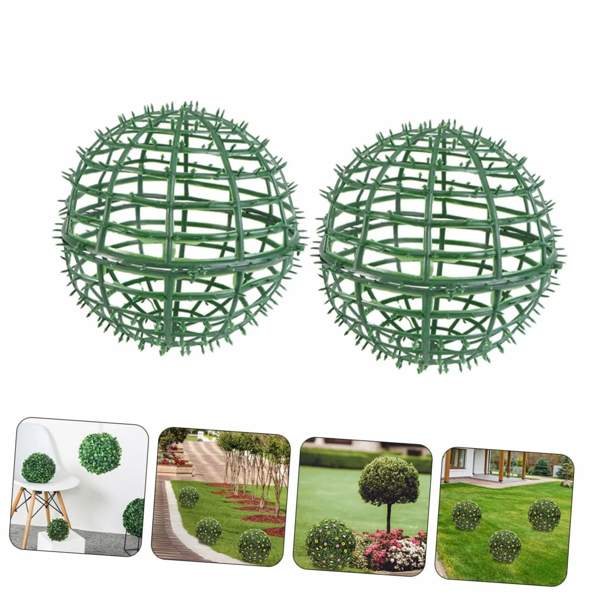 Artibetter 2 Piezas Arreglo Floral Esfera Topiaria De Alambre Marco De Esfera Topiario Marco Topiario De Plantas Soportes De Bolas De Topiario Un Jaula Artificial El Plastico