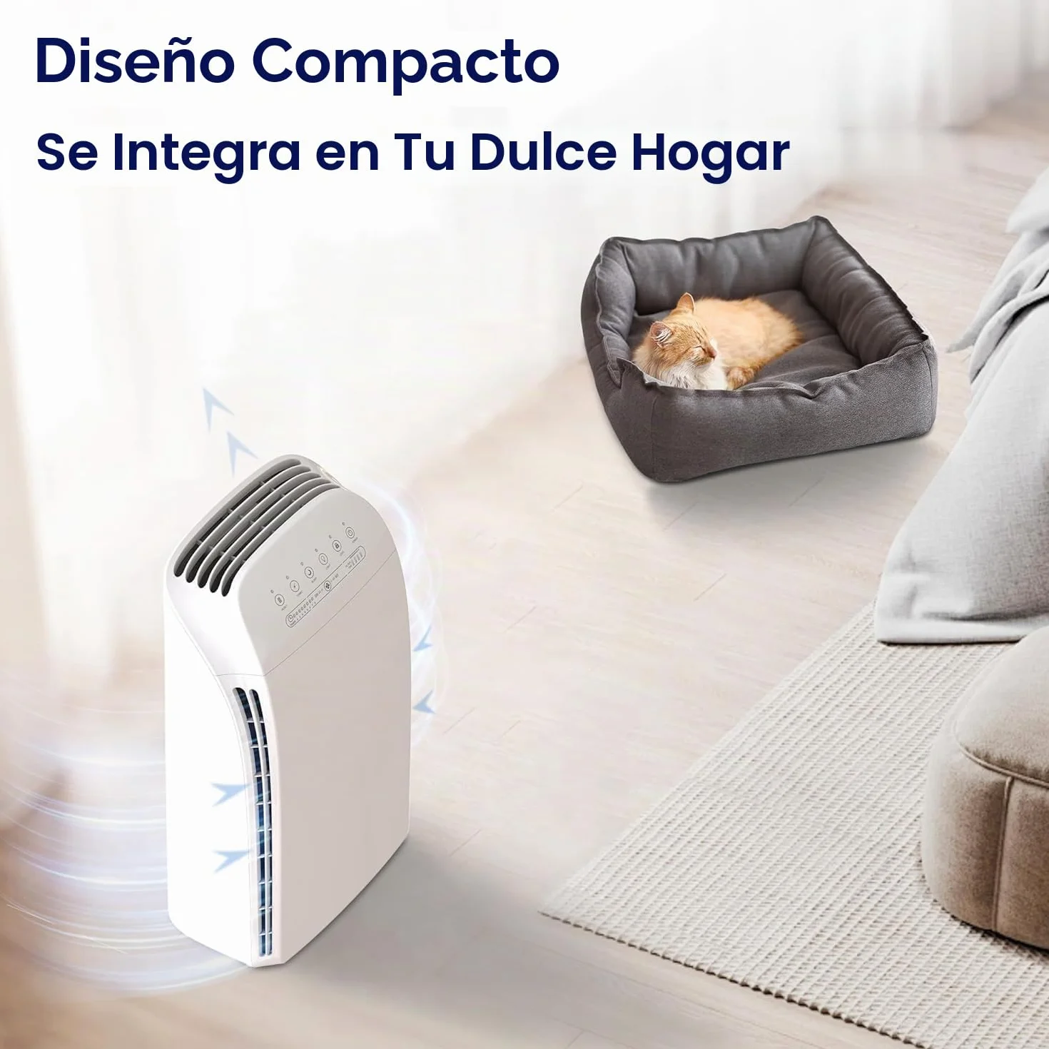 Membrane Solutions MSA3 Purificador de Aire con Filtro HEPA, para Espacio Grande hasta 147 m², Silencioso 22dB, Air Purifier para Alérgicos, Elimina 99,97% de Alergia, Polen, Polvo,Humo, Olores