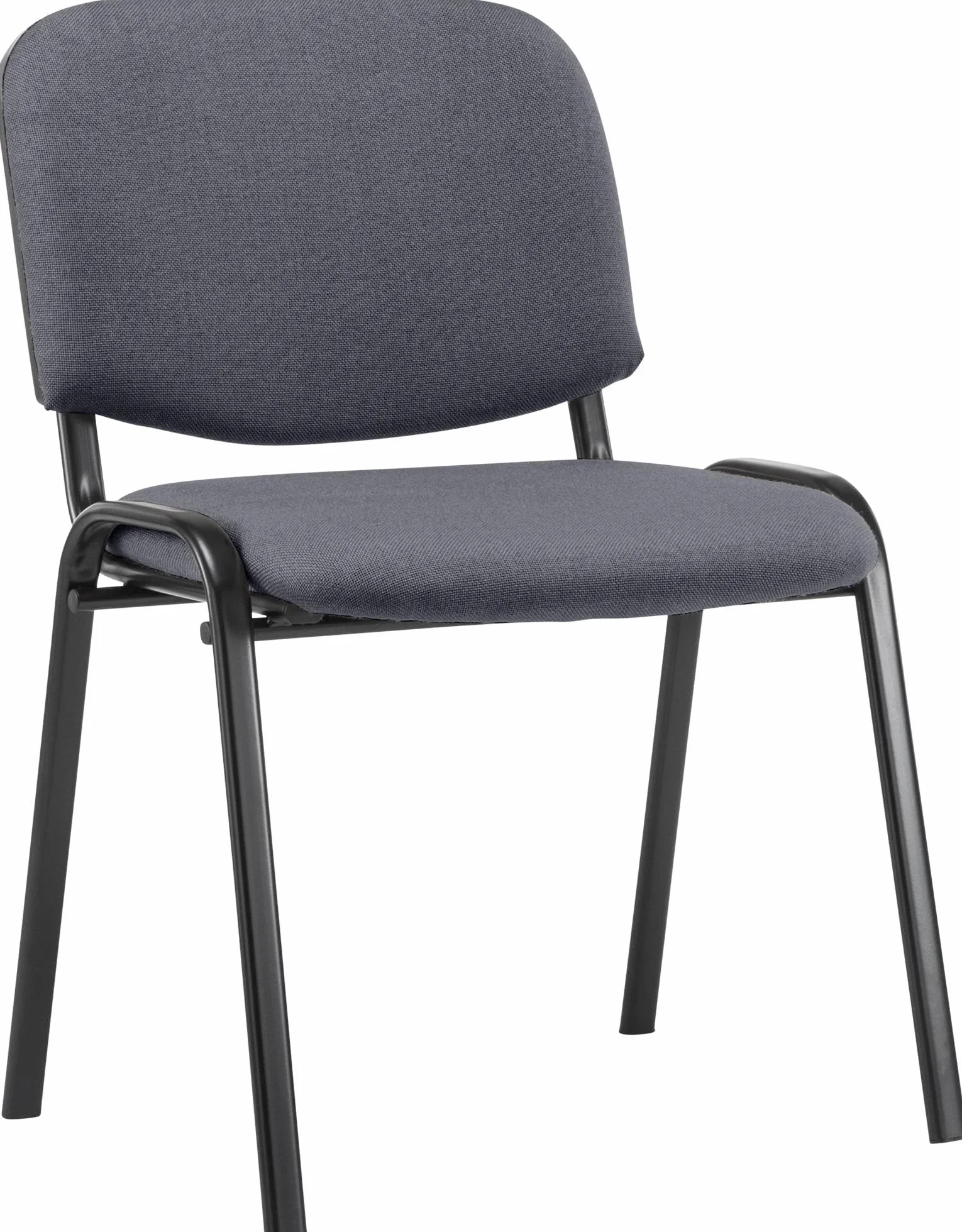 CLP Silla de Visitas Ken en Tela I Silla de Conferencias Apilable I Silla de Reuniones con Capacidad máx. 120 kg I Color:, Color:Gris
