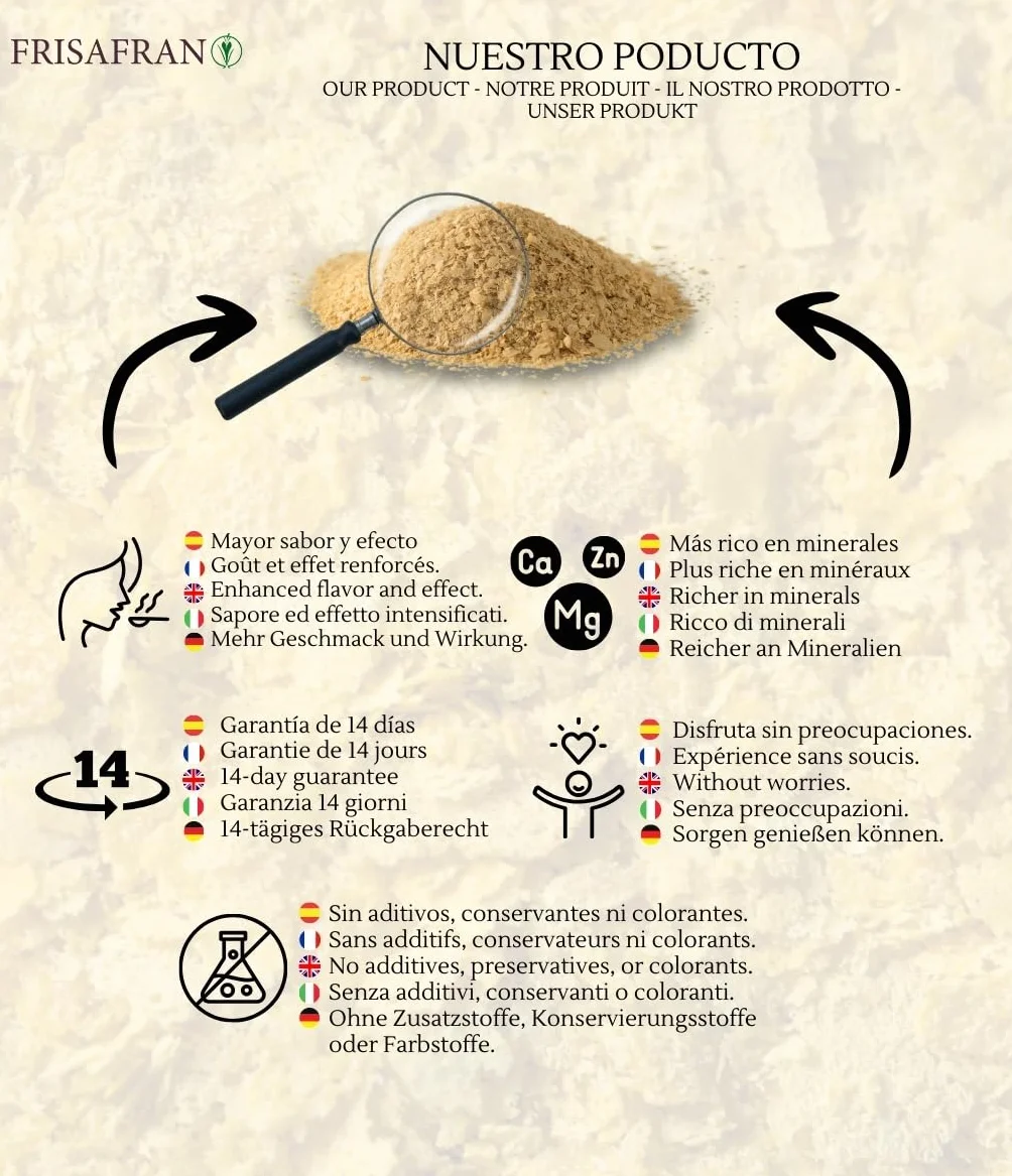 Frisafran Levadura Nutricional 100g con B12 y Vitamina B Proteínas Vitaminas Sin Gluten
