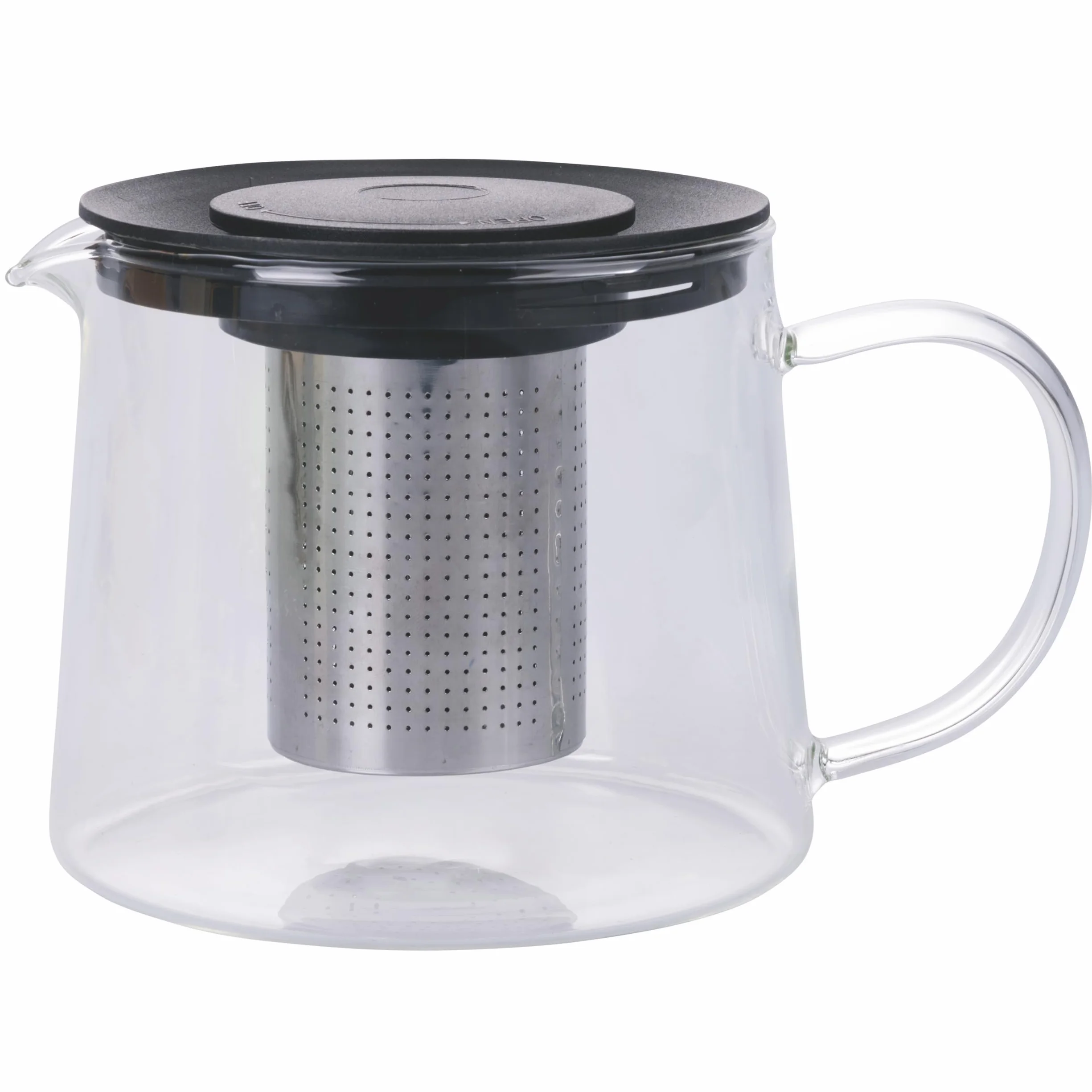 GALILEO Tetera redonda de 1 litro con infusor de vidrio borosilicato, SìChef