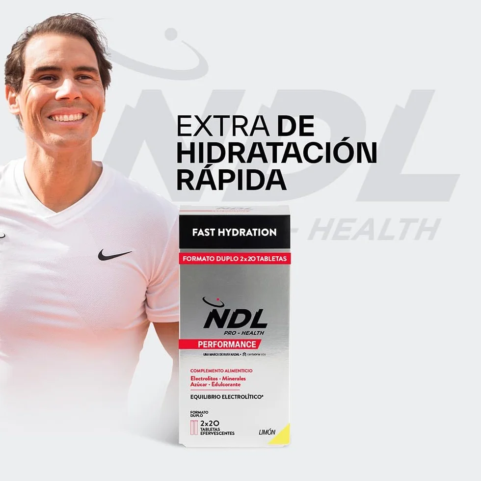 NDL Pro-Health Electrolitos Tabletas efervescentes hidratación rápida electrolitos sales minerales deporte Pack 2-40 tabletas