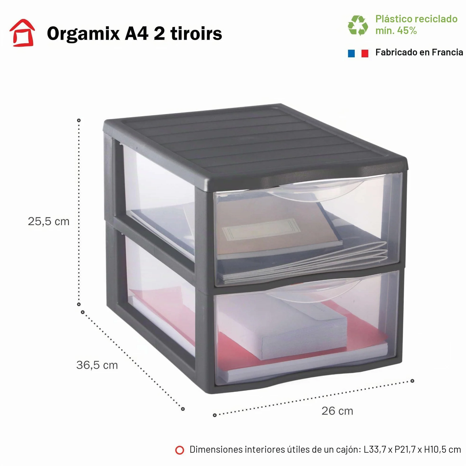 Sundis ORGAMIX A4 GM 2 Cajones Plata