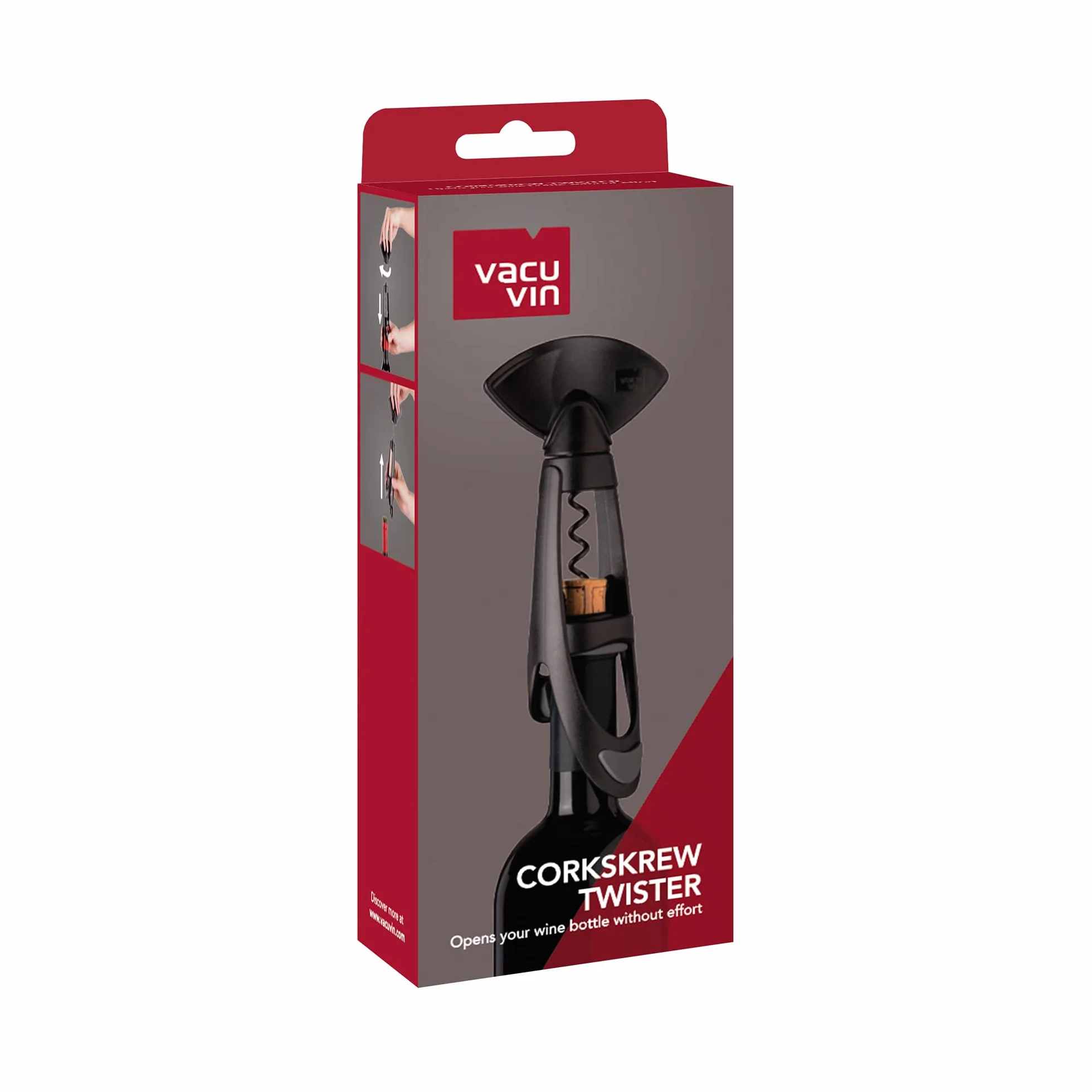 Vacu Vin Twister Sacacorchos en Estuche Negro