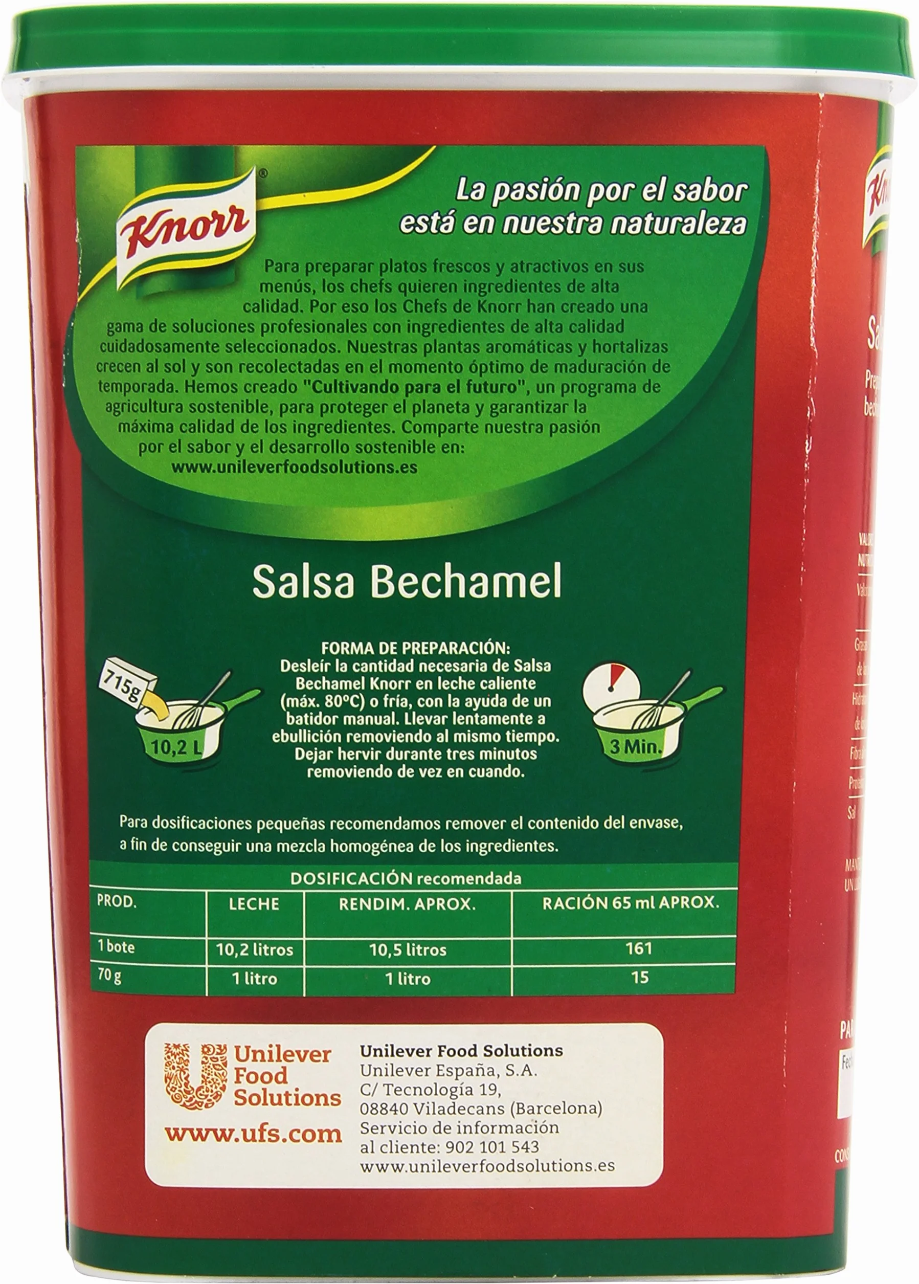 Knorr Salsa Bechamel Con cebolla y nuez moscada 715 g