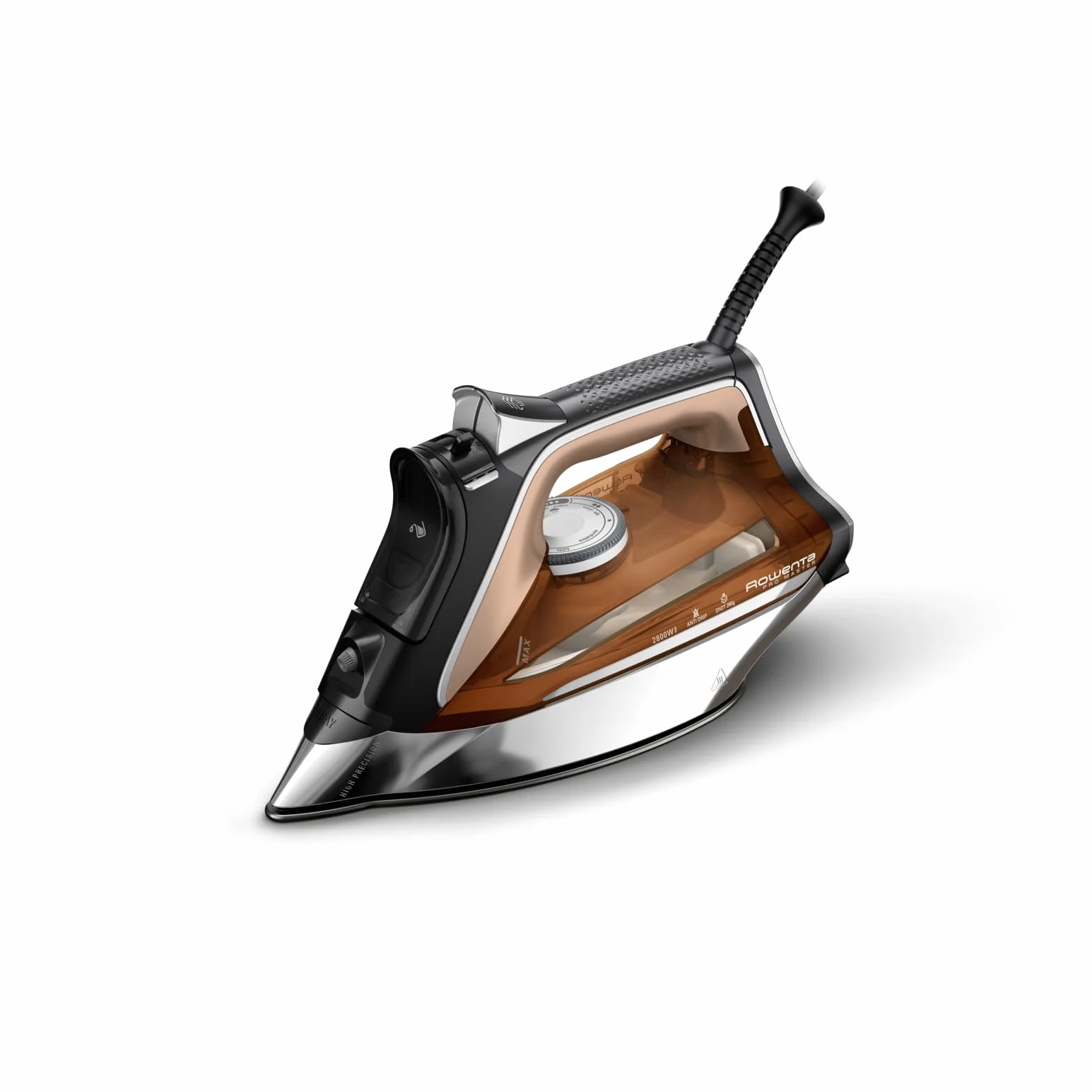 Rowenta Pro Master DW8203D1 – Plancha de Vapor 2800W, Golpe 200 g/min, Vapor Continuo 45 g/min, Suela Microsteam 400 HD, Depósito 310 ml, Antical, Antigoteo, Función Eco y Vapor Vertical
