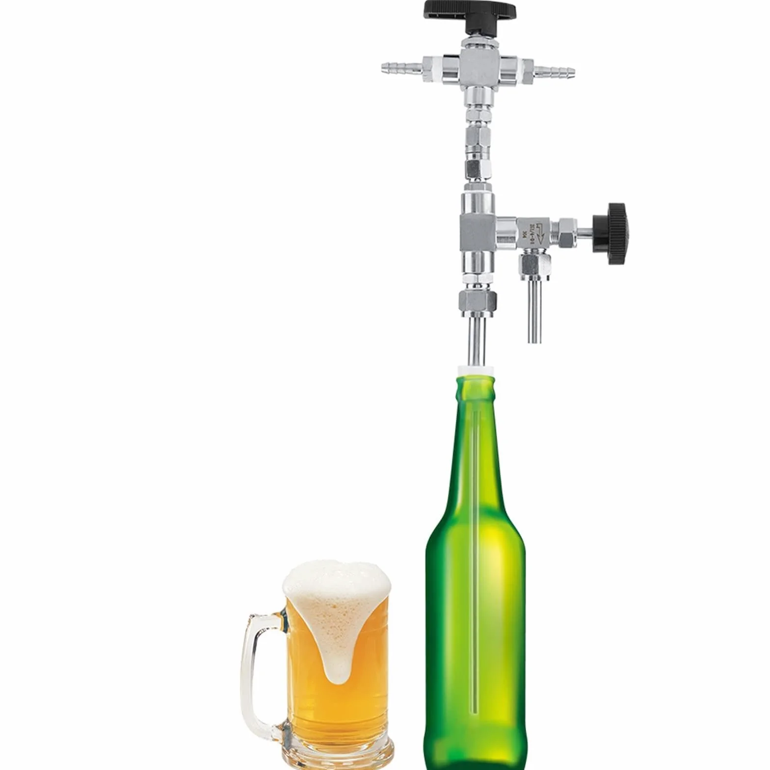 Kit de Elaboración de Cerveza CO2 de Acero Inoxidable para Llenado de Botellas de Cerveza para Elaboración Casera