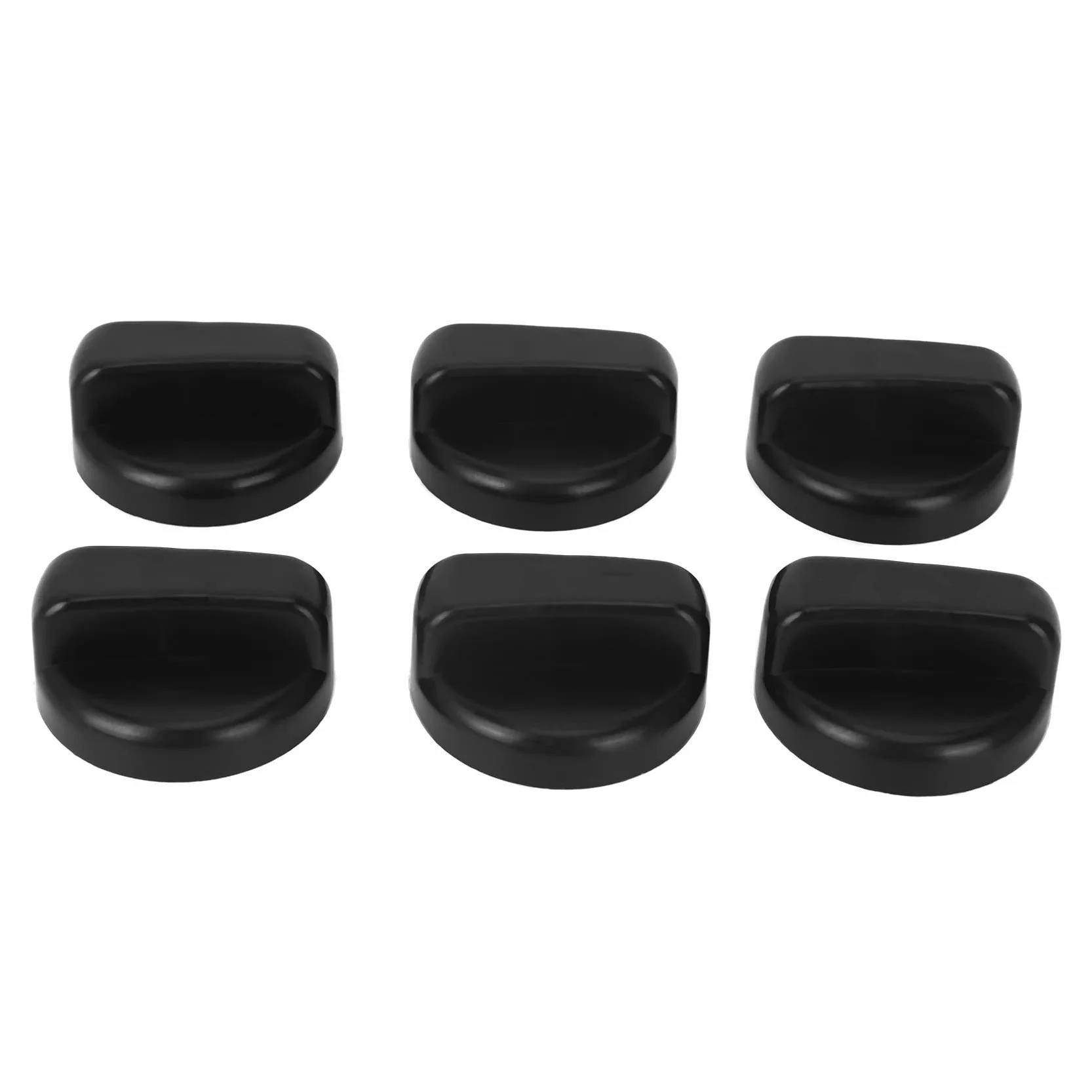 Cocina de gas Perillas de control Negro Plastico 6 PCS