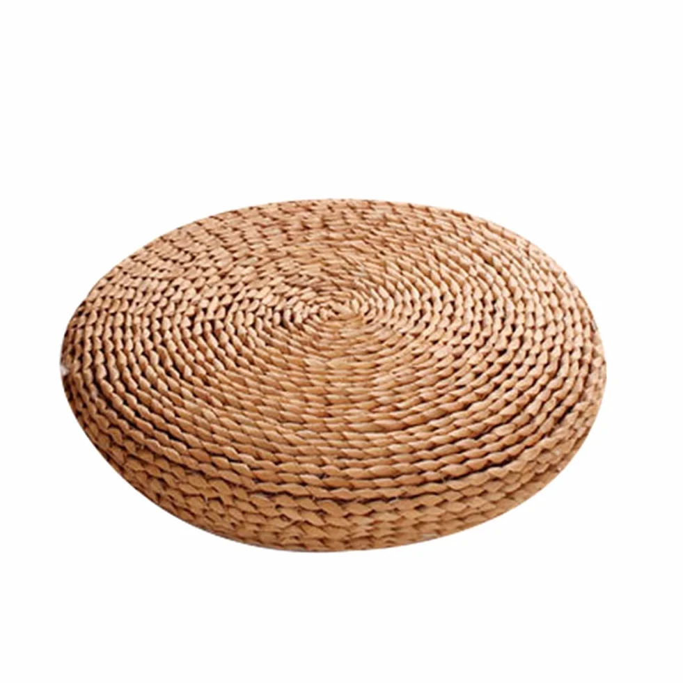 Cojín de Asiento de Tatami Tejida Natural para Meditación Yoga