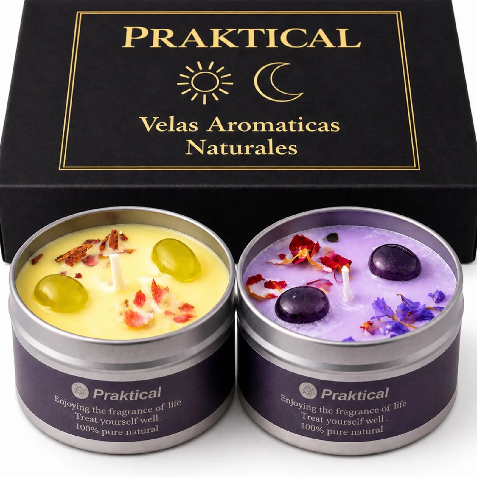 Naturalne Sojowe Świece Aromaterapeutyczne Lavanda Cedro Canela Bez Parafiny Zestaw 2