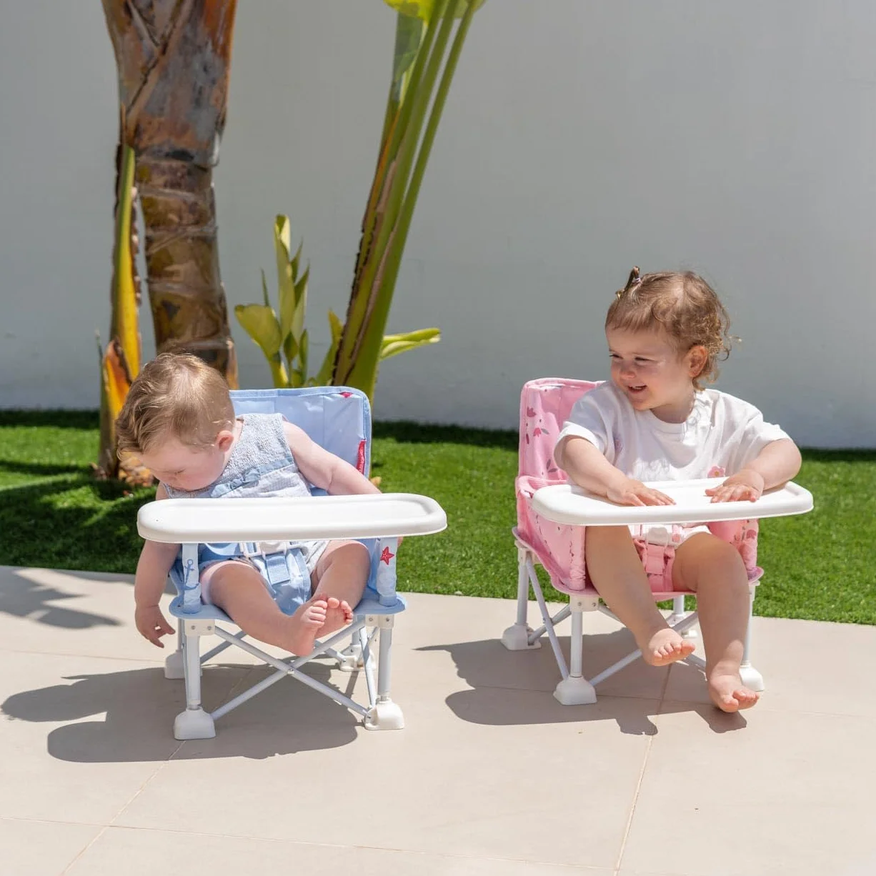Flamingueo Silla Playa Plegable Ligera Para Bebés 6-36 Meses Tejido Poliéster Acero Waterproof Azul