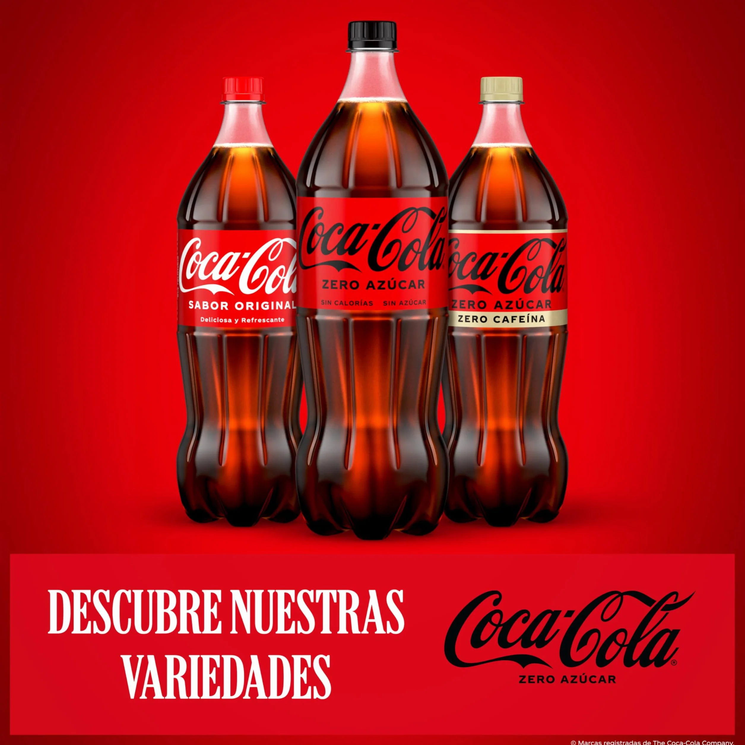 Coca-Cola Zero Azúcar Refresco de Cola sin Azúcar Pack 6 Botellas de 2L