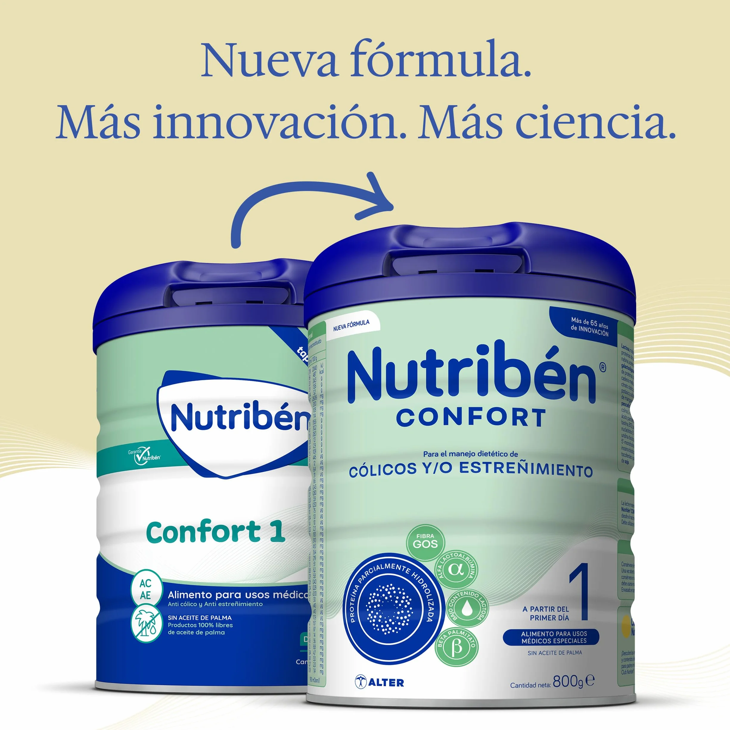 Nutribén Confort Leche en Polvo Bebé AntiCólicos AntiEstreñimiento 800g