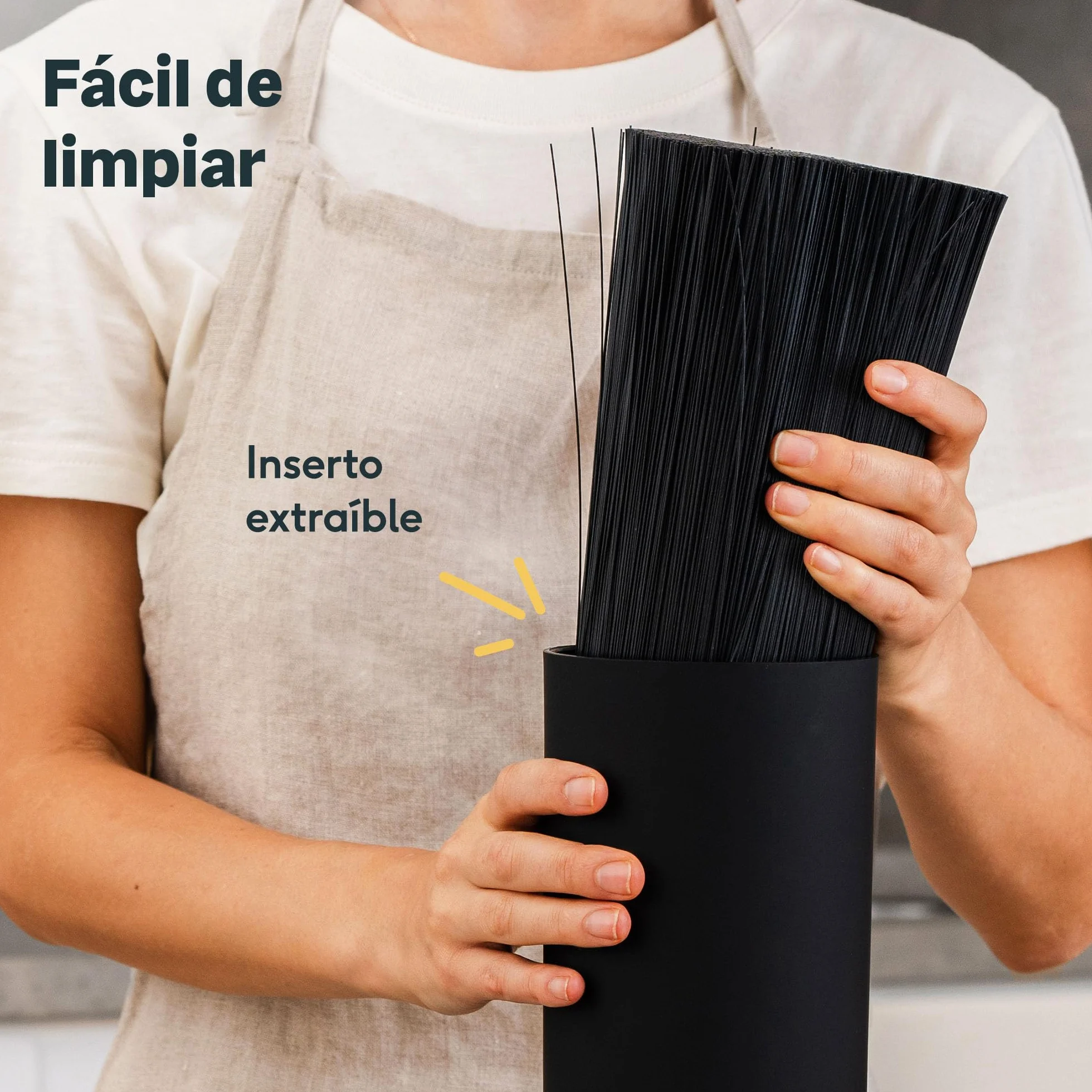 SILBERTHAL Tacoma Cuchillero de cocina flexible gran capacidad Porta cuchillos negro