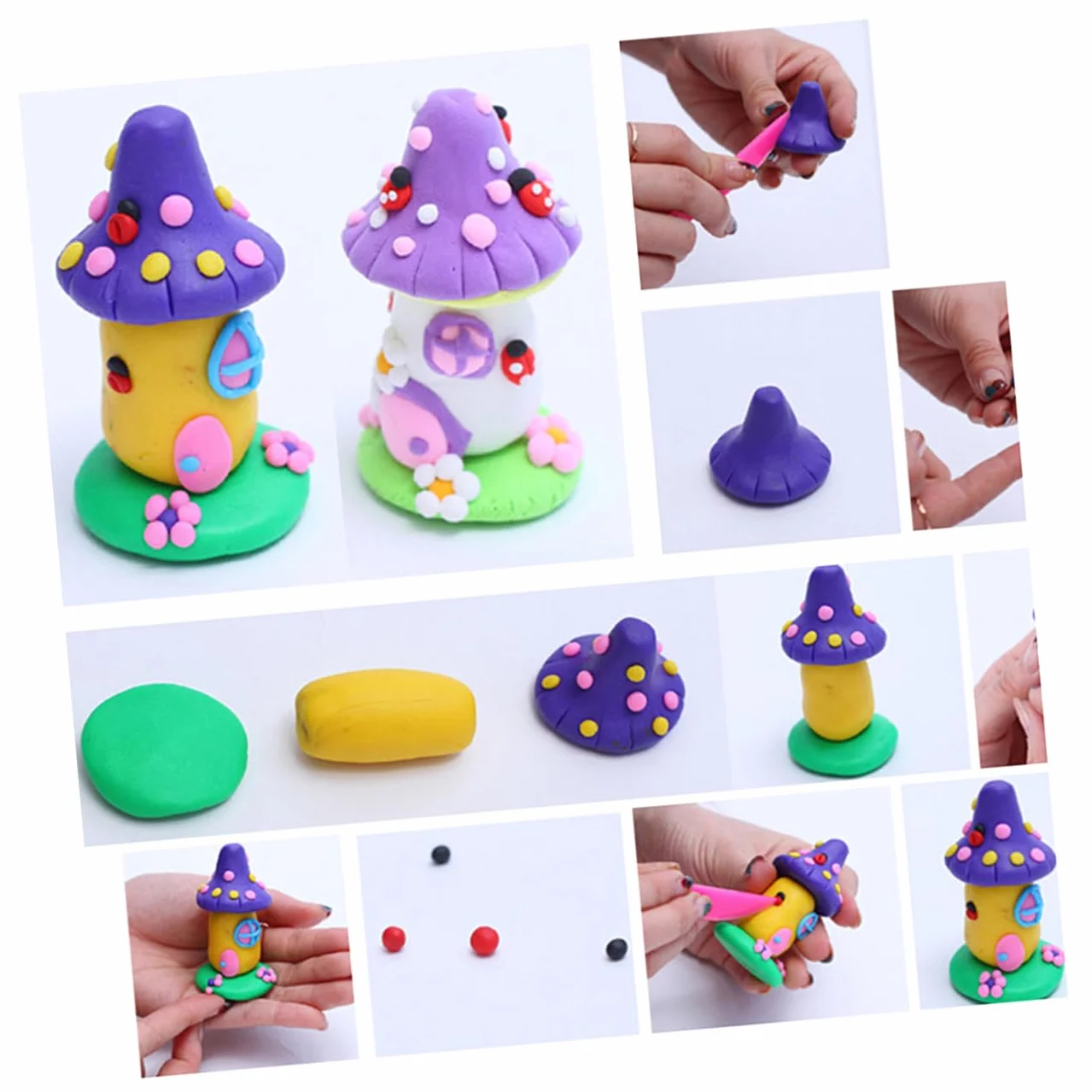 SHINEOFI De Arcilla Polimérica Horneable Para Niño Niña Kit Creativo De Modelado Accesorios y Caja De Almacenamiento