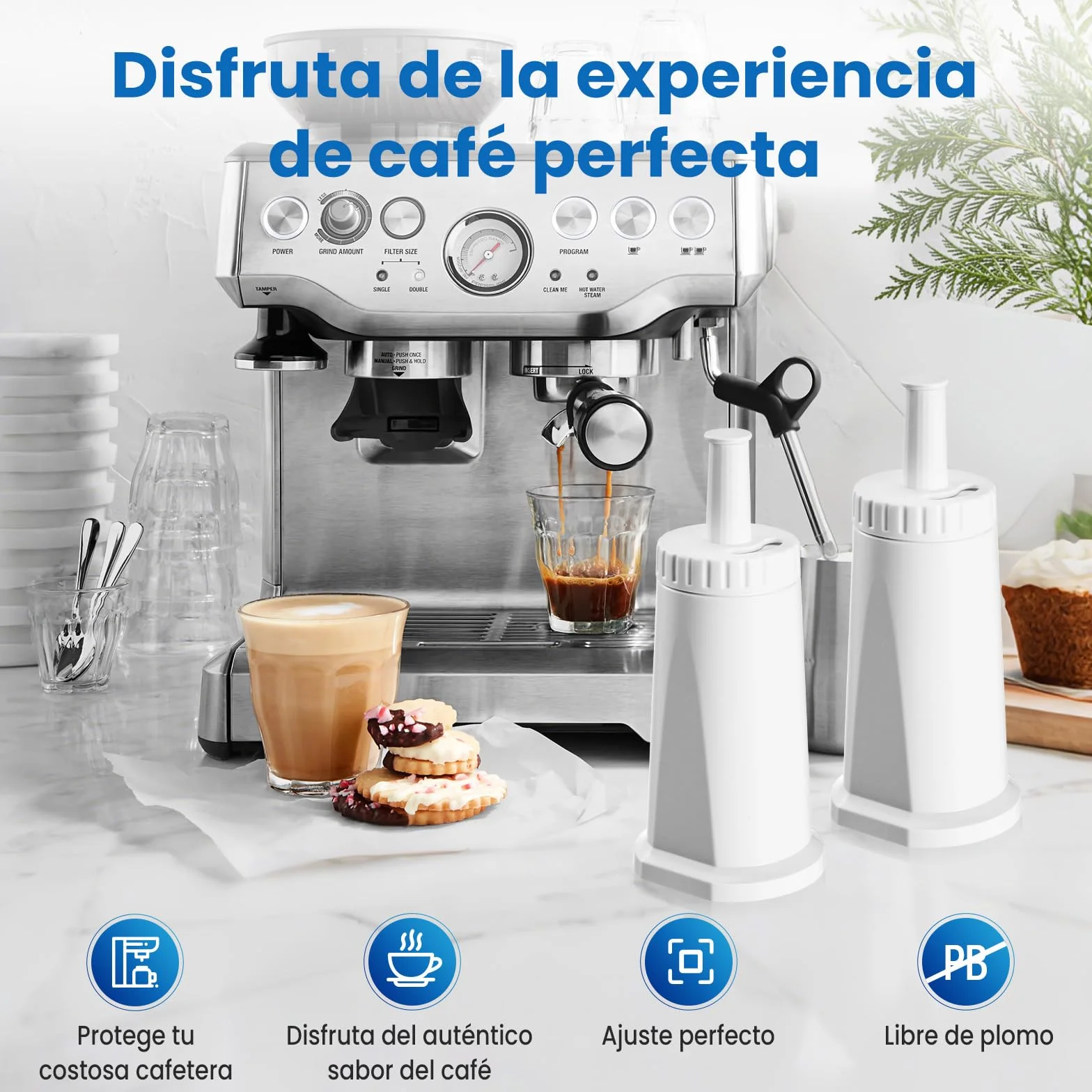 Filtro de agua de repuesto Sage SES008WHT0NEU1 compatible Barista Express (3)