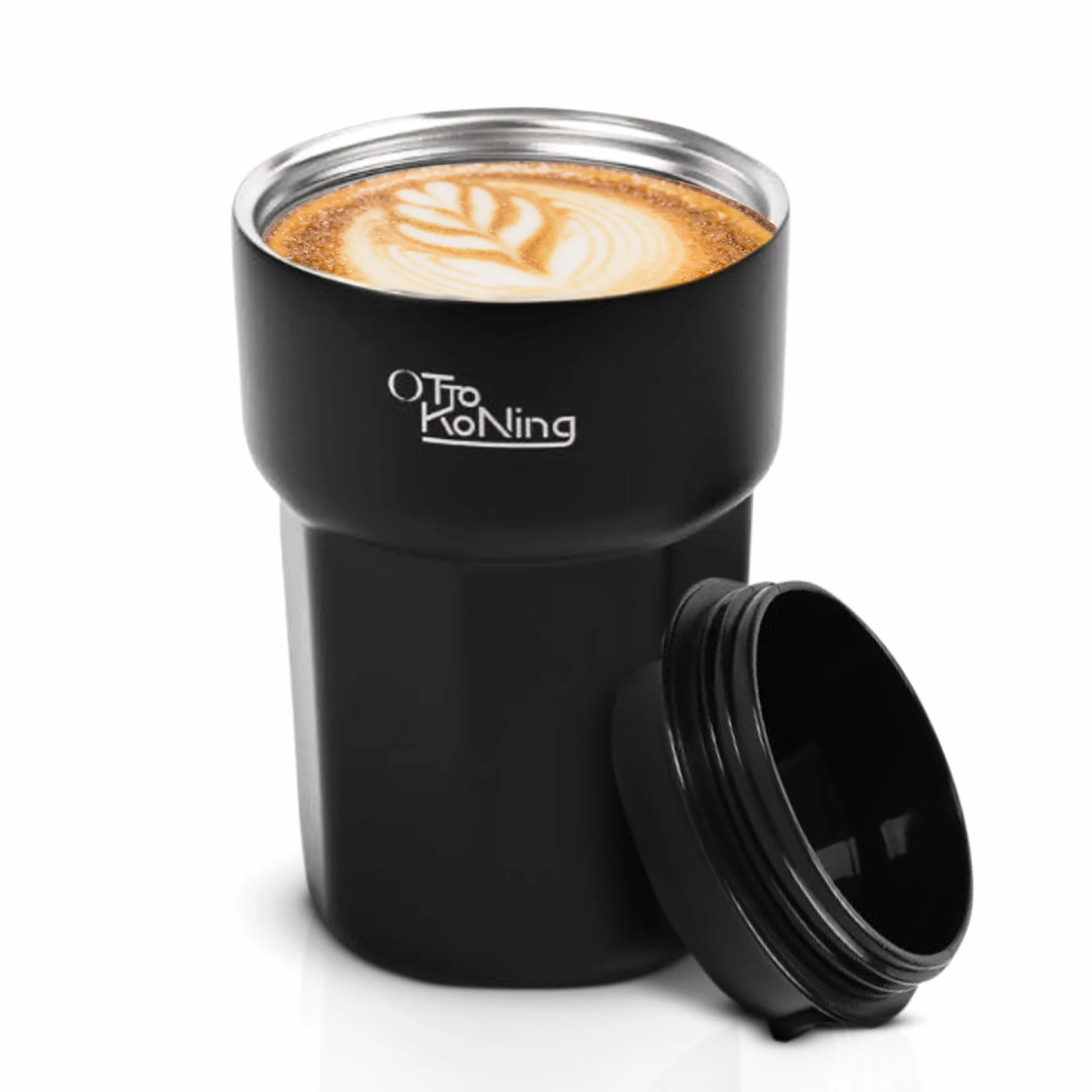 Otto Koning Termo Café 350ml. Taza de Café 100% a Prueba de Fugas, de Acero Inox sin BPA. Vaso Termo Café para llevar, Vaso Térmico para café, agua, té caliente y frío