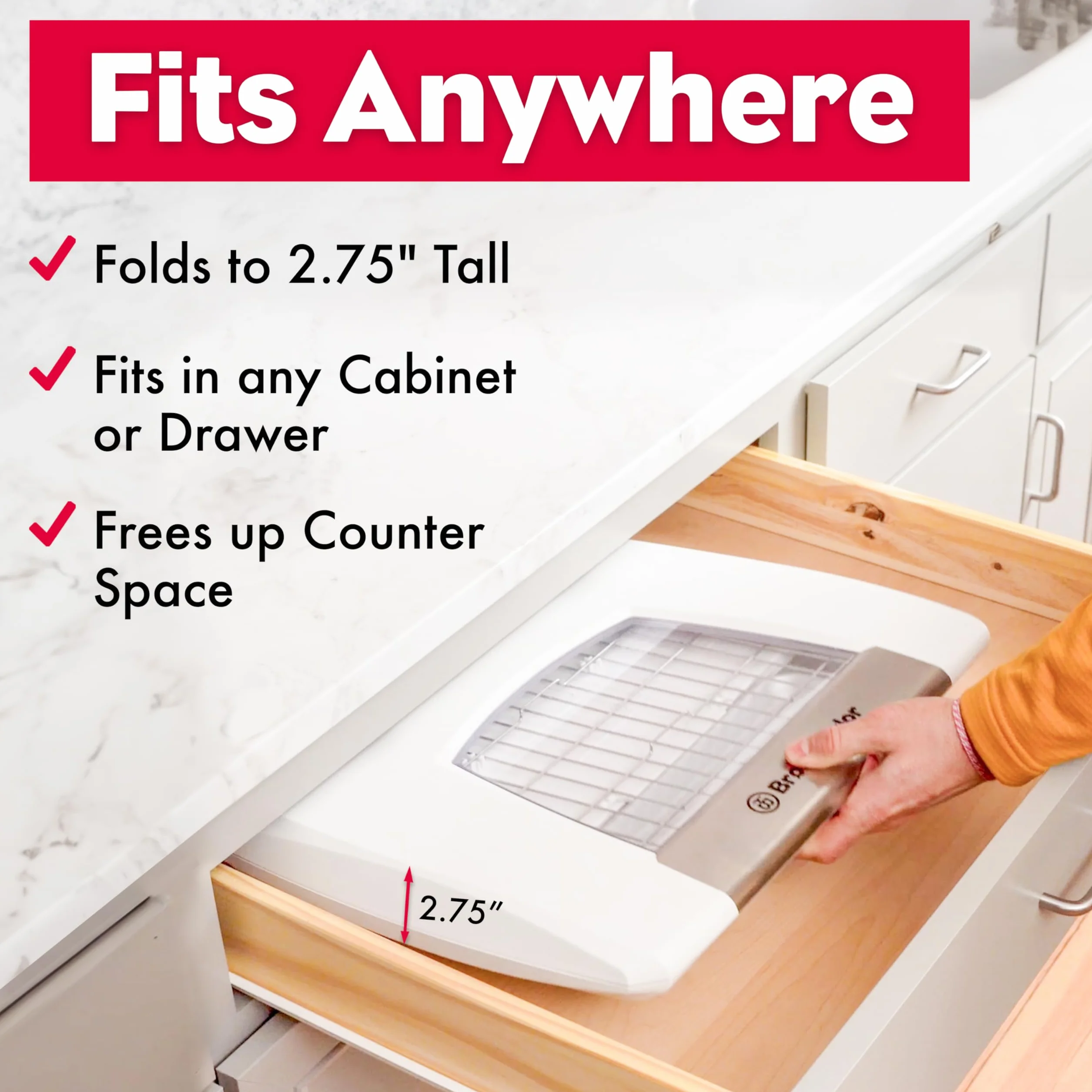 Brod & Taylor Folding Proofer & Slow Cooker Proofer z Półką Akcesoryjną, Biały