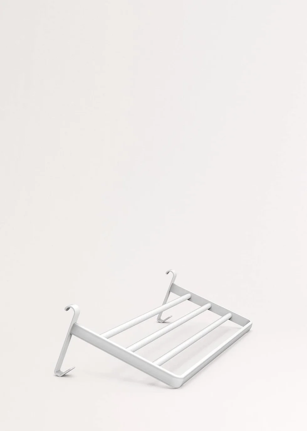 CREATE / WARMTOWEL Pro + Estante/Toallero Eléctrico con Calefactor cerámico con Estante 3 Barras y Gancho Blanco /101x13x55cm / 1500W, 2 potencias