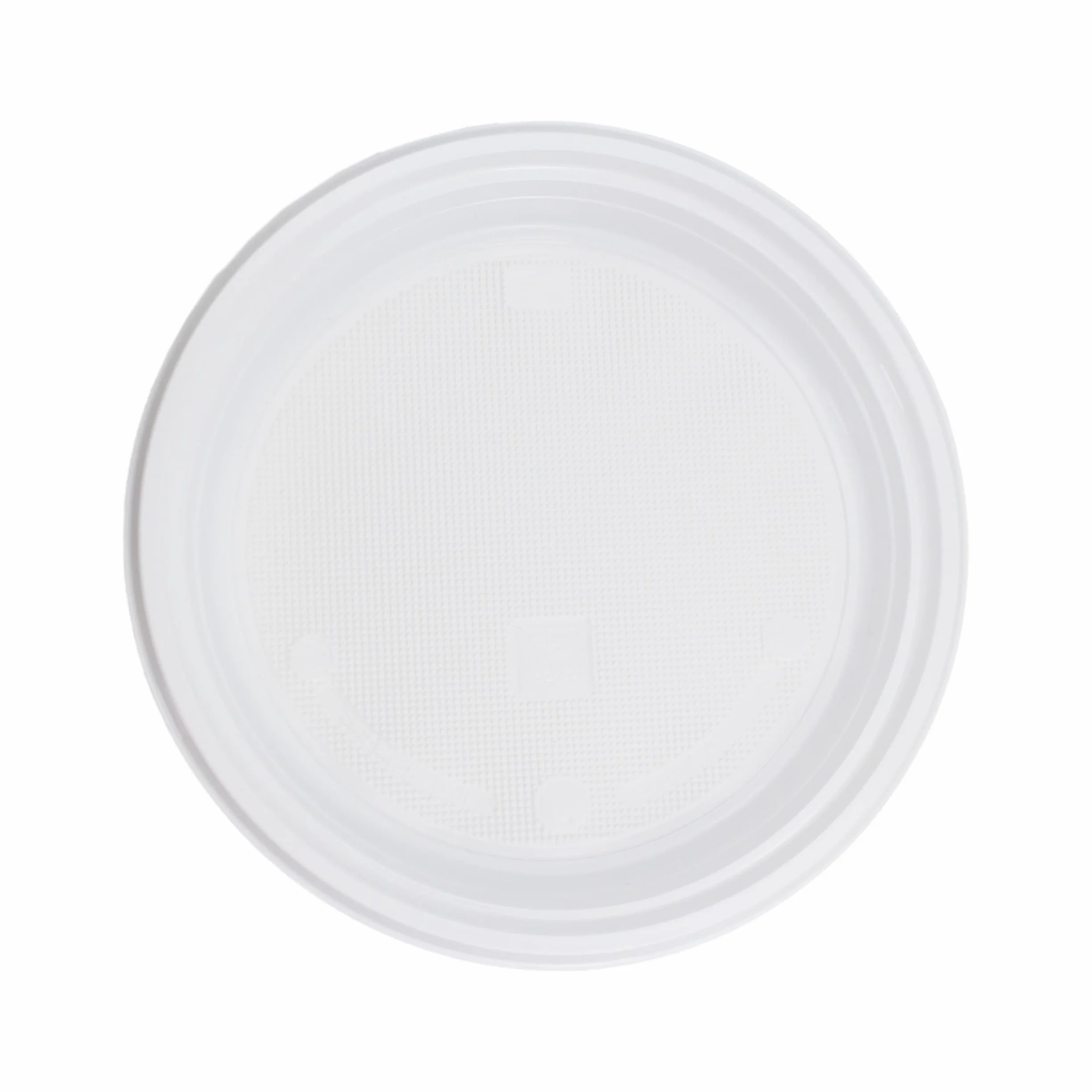 Commerline Platos de Plástico sin Dividir – 22 cm de Diámetro, 500 Unidades | Reutilizables | Vajilla de Plástico para Fiestas y Eventos