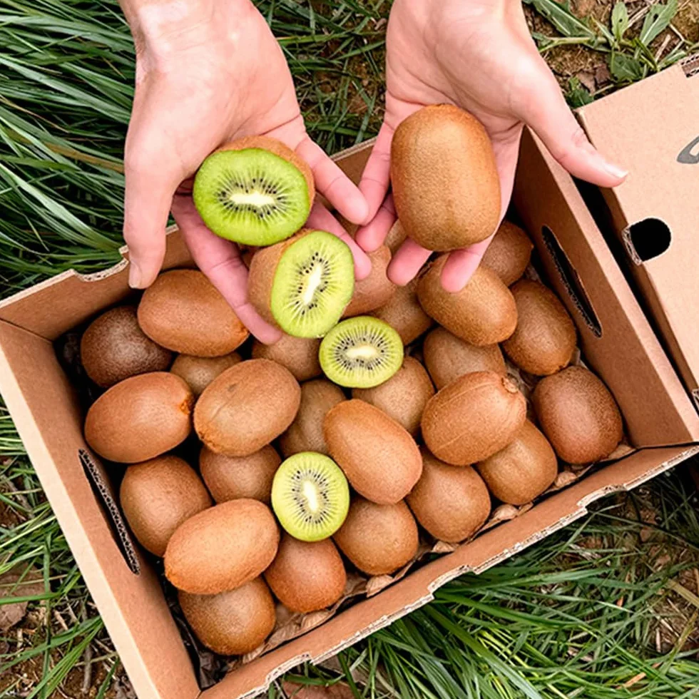 Kiwi Caja 2 Kg Fruta Directa del Agricultor Cultivado Sostenible España Rico en Vitamina C