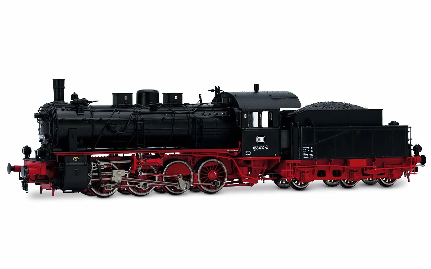 Rivarossi Locomotora de Vapor HR2892 DB, 055 632-4, librea Negra/roja, EP IV