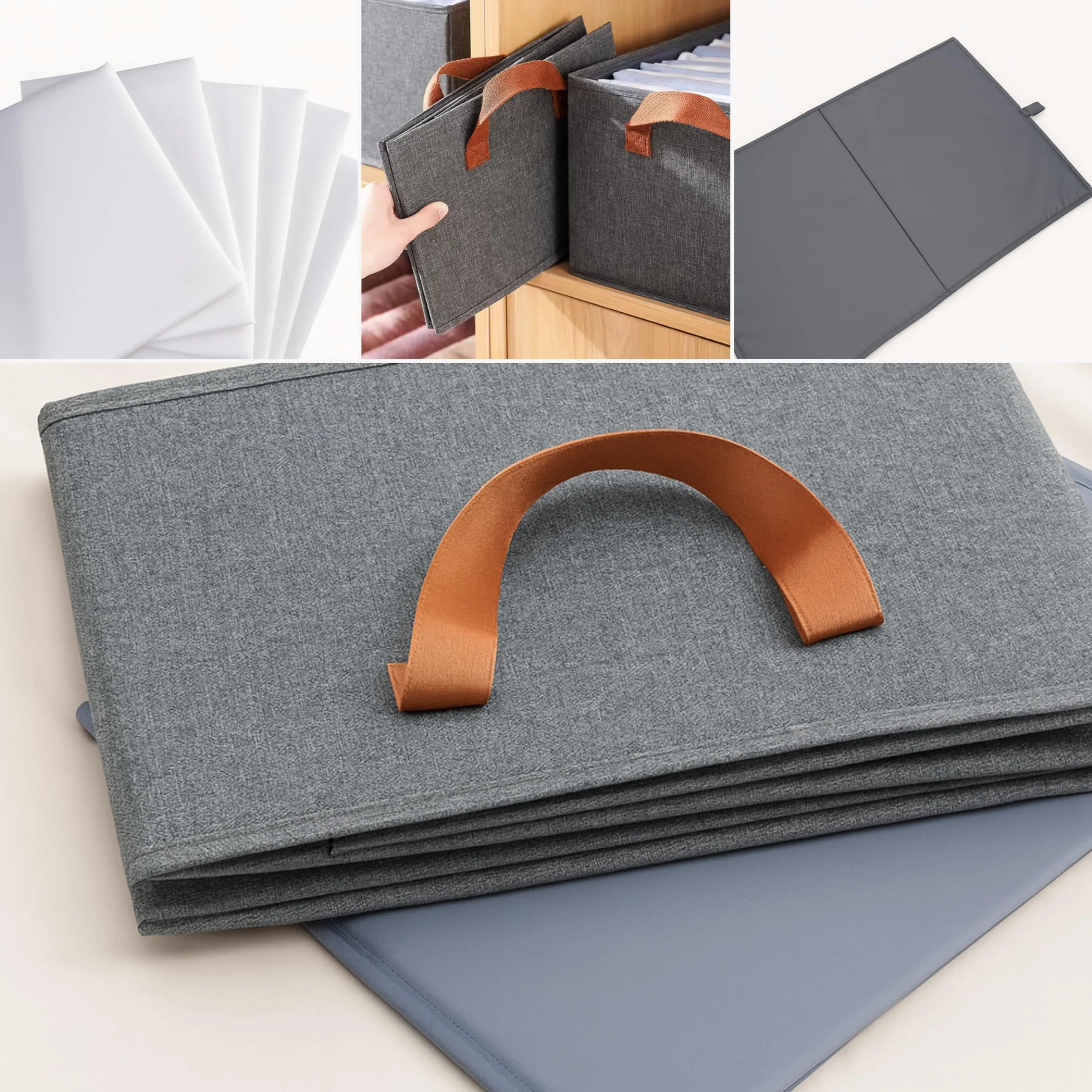 Cajas Organizadoras XL 46x28x20cm Organizador Armario Ropa 3ud