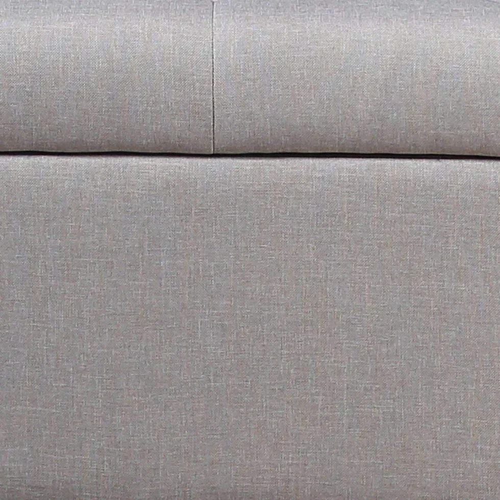Bakaji - Baúl de almacenaje con reposapiés para Dormitorio, Banco con Estructura de Madera y Revestimiento de Tela, Asiento abatible Acolchado, Color Beige, Dimensiones: 121 x 42 x 43 cm.