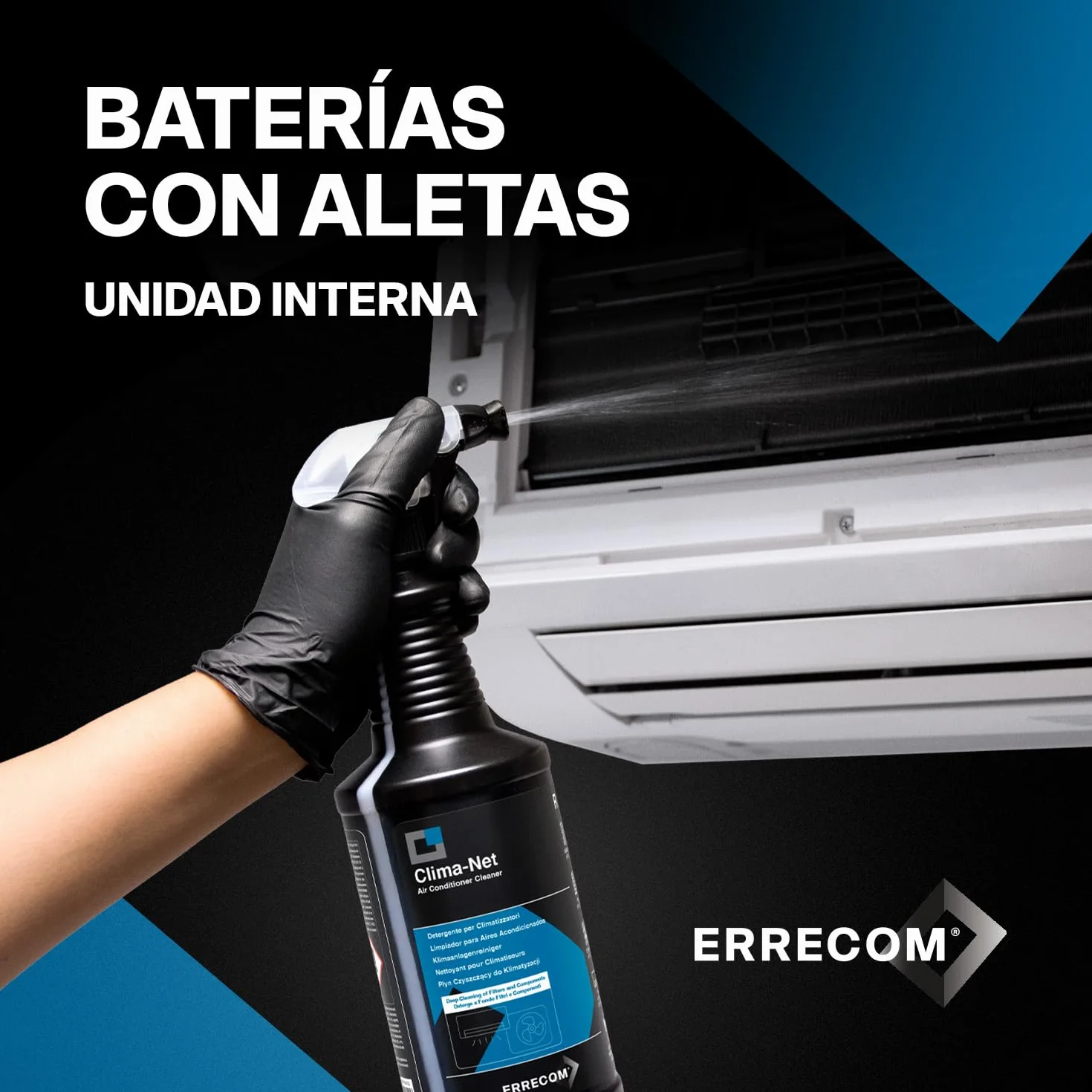 Errecom Clima-Net Detergente para Aires Acondicionados 1 Litro Maxi