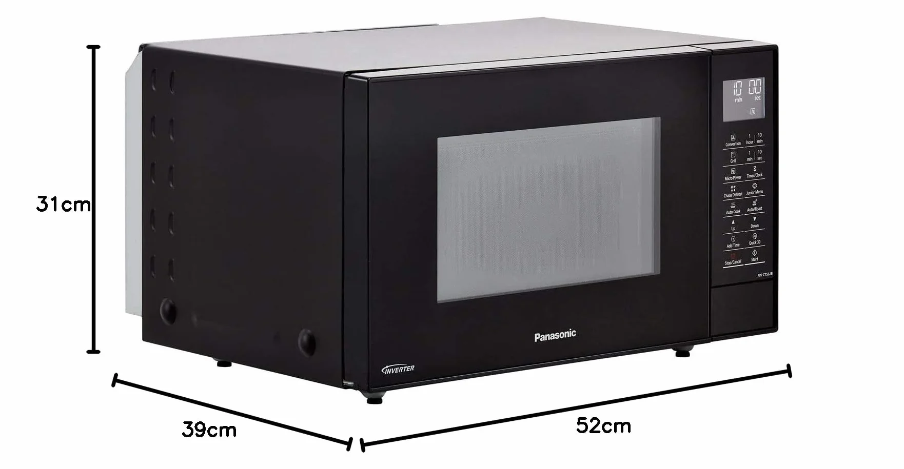 Panasonic NN-CT56JBBPQ Slimline - Microondas, color negro