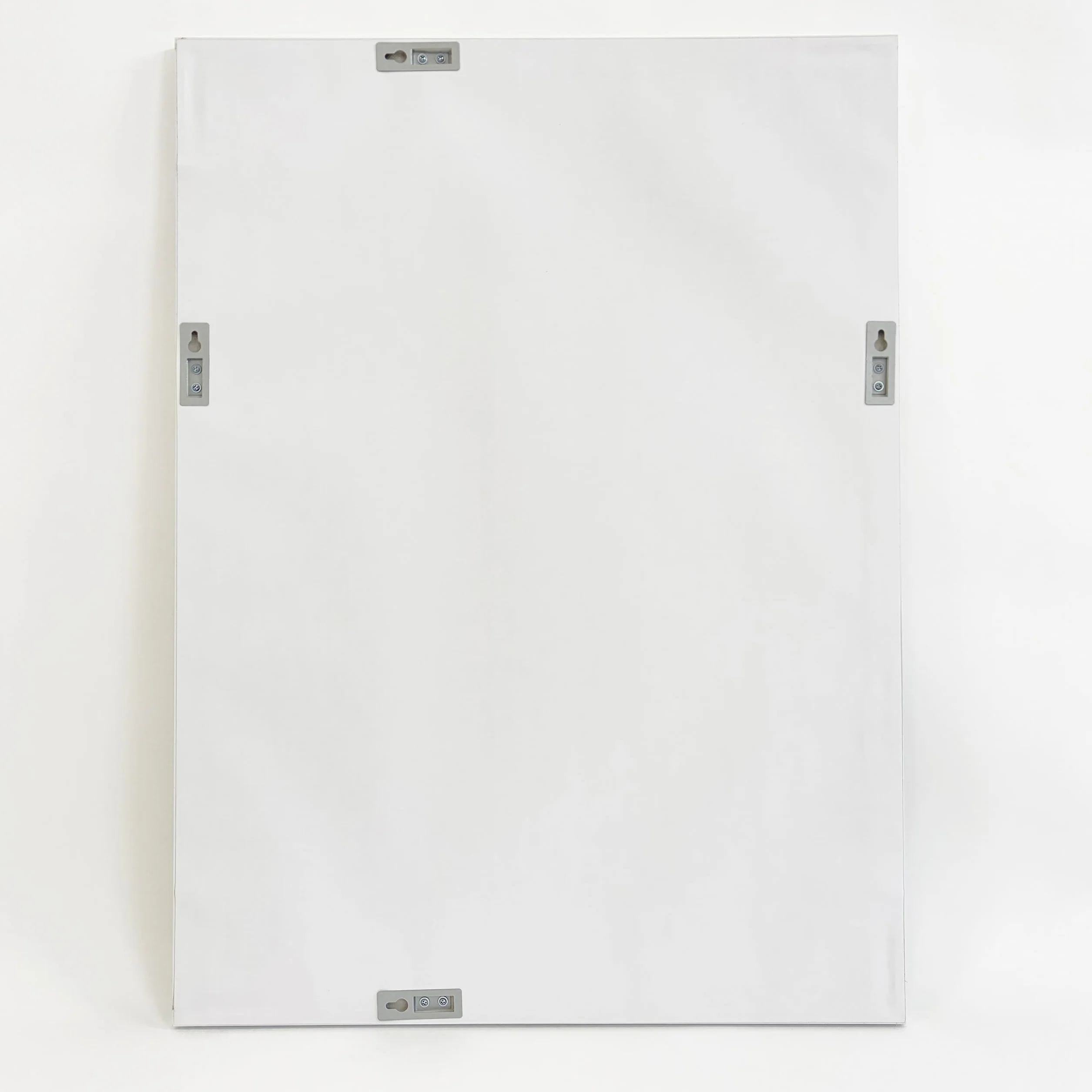 LOLAhome - Espejo de Pared Rectangular con Marco Blanco de plástico para recibidor. Diseño Funcional y Duradero Que aporta Estilo y Visibilidad a Cualquier habitación. Medidas 76x56 cm.