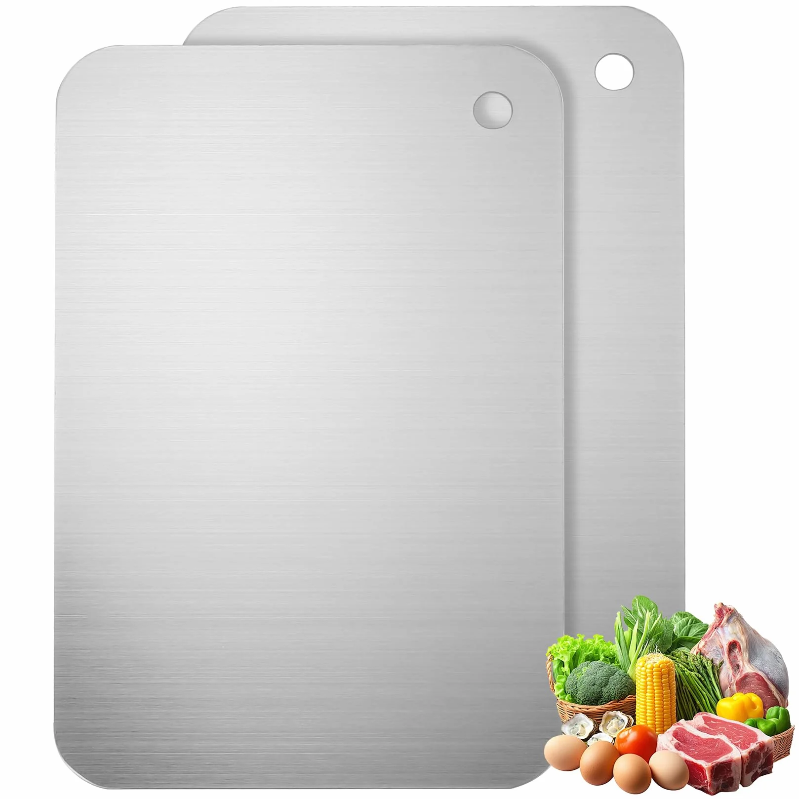 Titanium Cutting Board Doble Cara 23.5x14.5cm para Carne Verduras Frutas