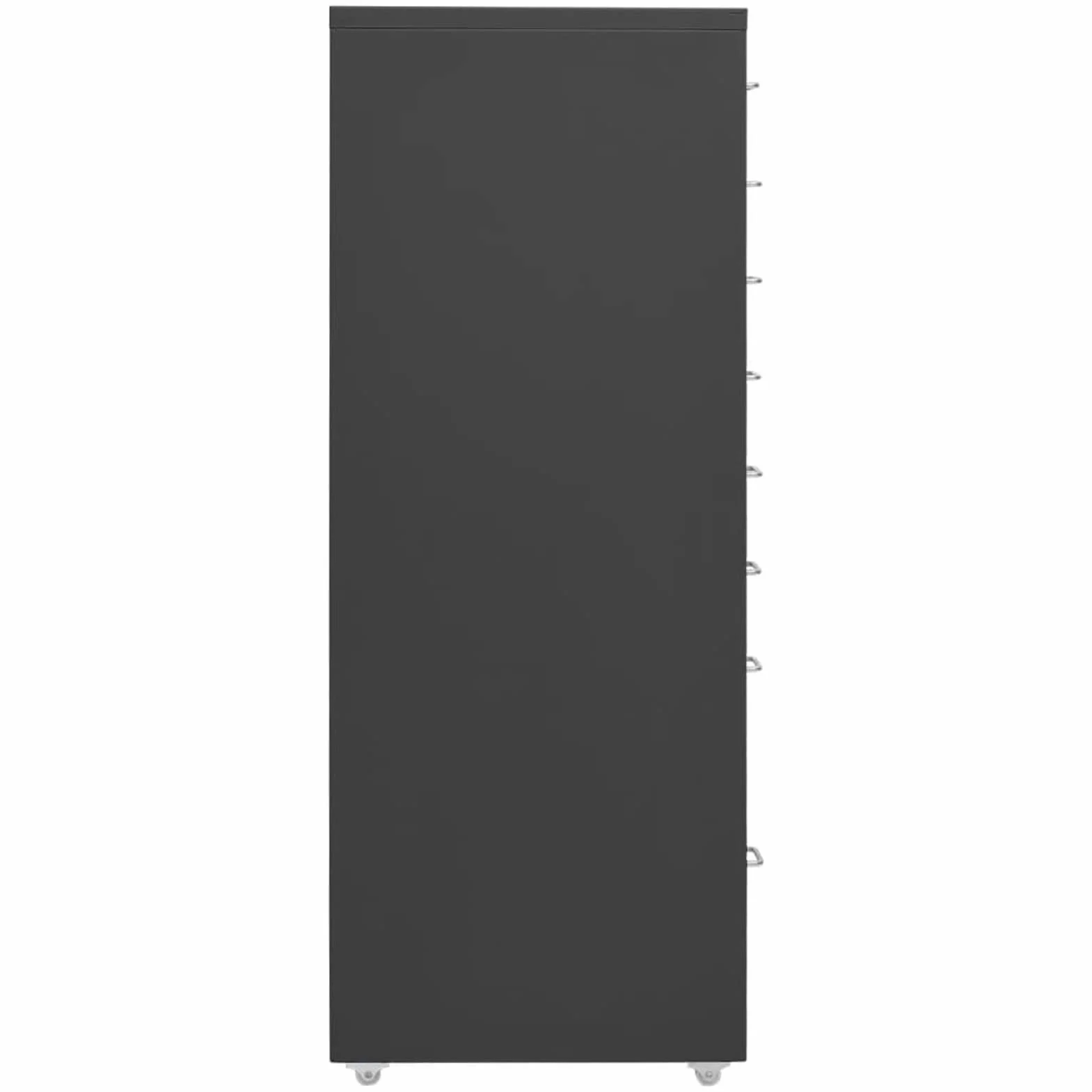 Festnight Cajonera con Ruedas, Armario Archivador con 8 Cajones y Cerradura,Archivador Oficina de Metal,Cajonera Oficina,Armario de Oficina 28 x 41 x 109 cm Gris Antracita
