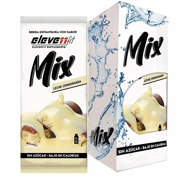 Eleven Fit Mix Instantáneo Sabor Leche Condensada 1.5L Sin Azúcar Baja en Calorías Caja 12 Sobres