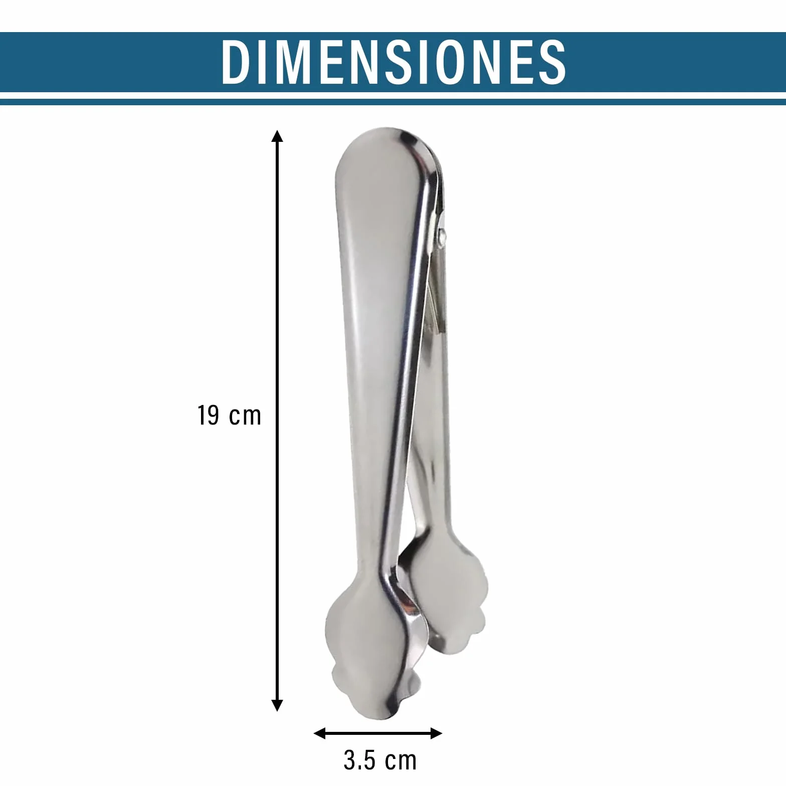 Pinzas para Hielo Pack de 3 para Servir Cubitos, Aperitivos y Cócteles