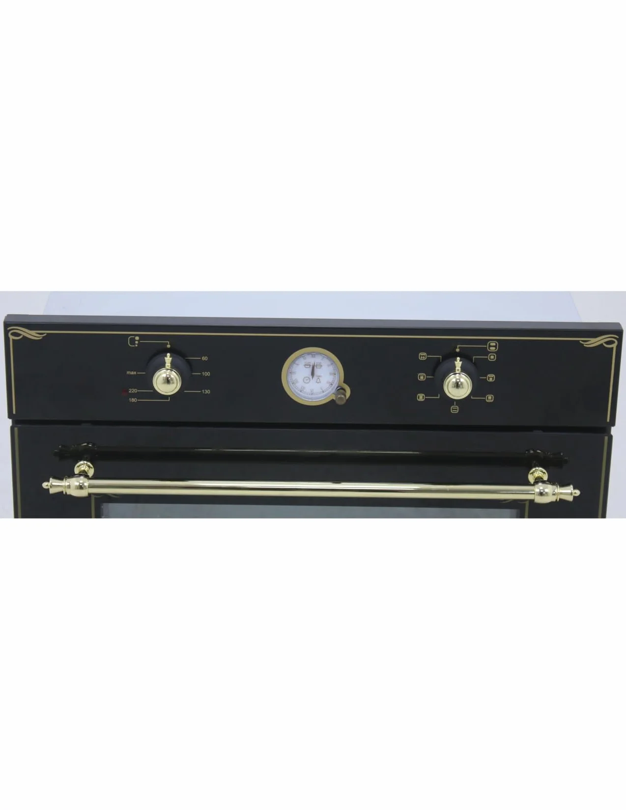 ALPHA Horno Eléctrico NEPTUNO GOLD Rústico Dorado. Triple Cristal, Guías Telescópicas, Rustidor y Ventilador **Alta Gama**