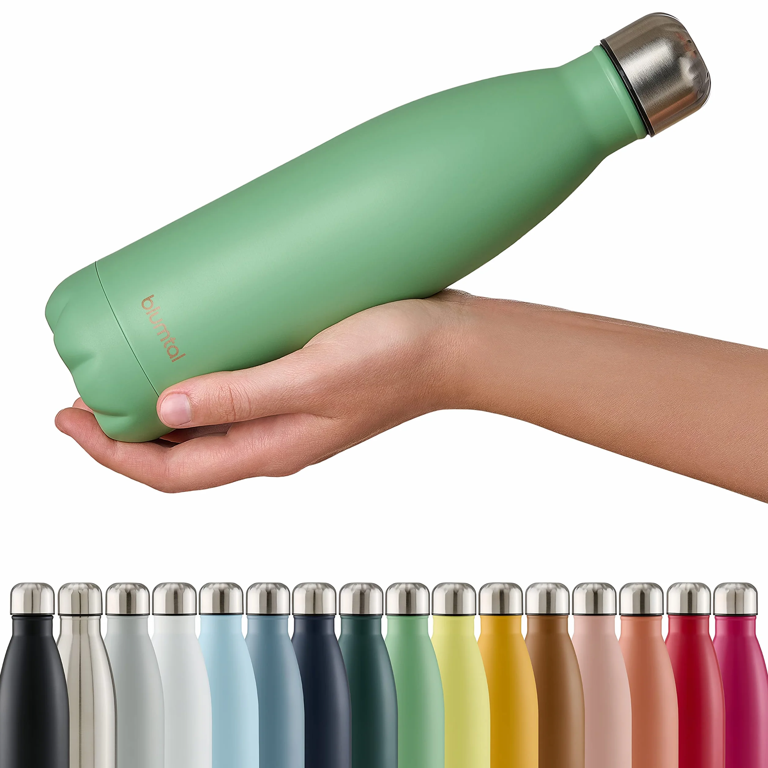 Blumtal® Botella termica Charles 1 litro sin BPA acero inoxidable aislada summer green/verde