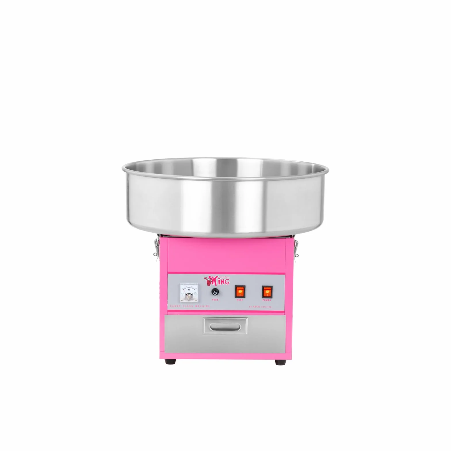 Royal Catering Máquina De Algodón De Azúcar RCZK-1200E 1200 W Ø 52 cm Rosa