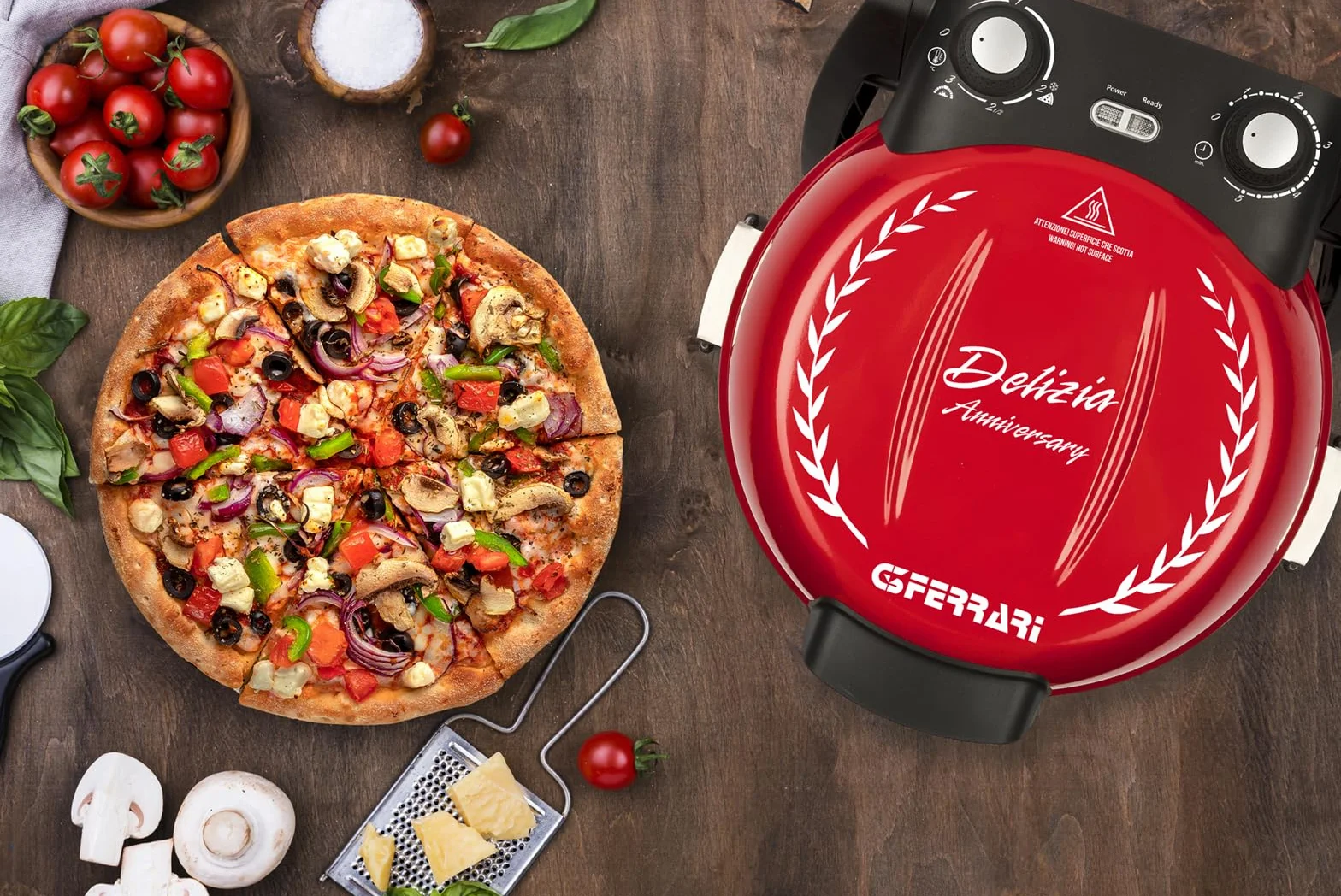 G3 Ferrari G10177 Delizia Anniversary piekarnik elektryczny do pizzy 400°C kamień 31 cm