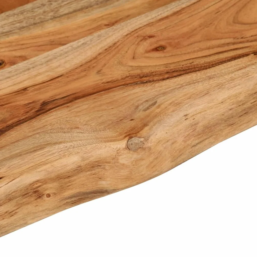 vidaXL Estante de Pared Rectangular, Balda Repisa para Libros CD, Anaquel Flotante, Estantería Expositora Colgante, Madera de Acacia Borde Vivo