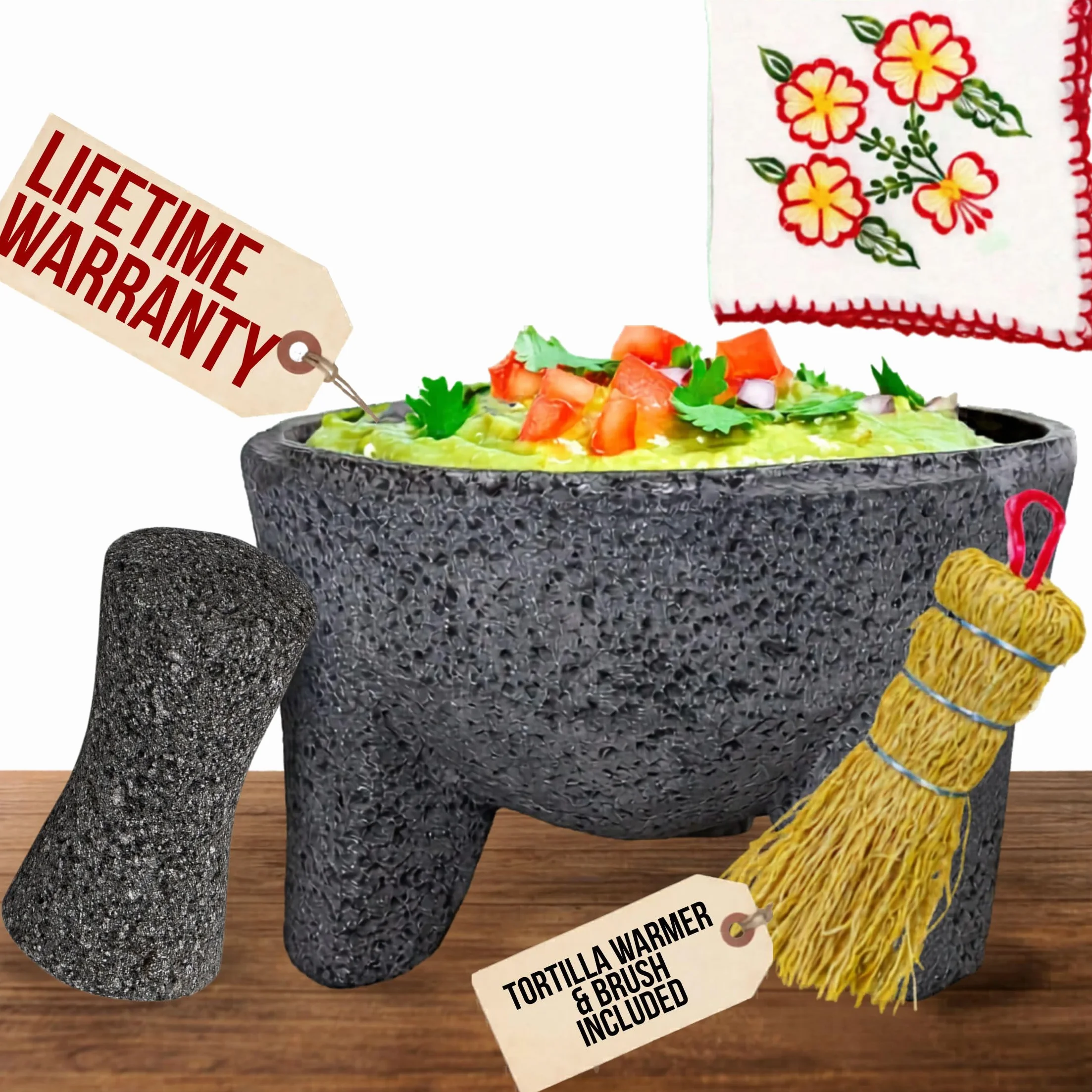 El cuenco original Molcajete Mexicano hecho a mano de auténtica roca de lava en México, molcajete de piedra volcánica, mortero volcánico mexicano, auténtica roca de lava