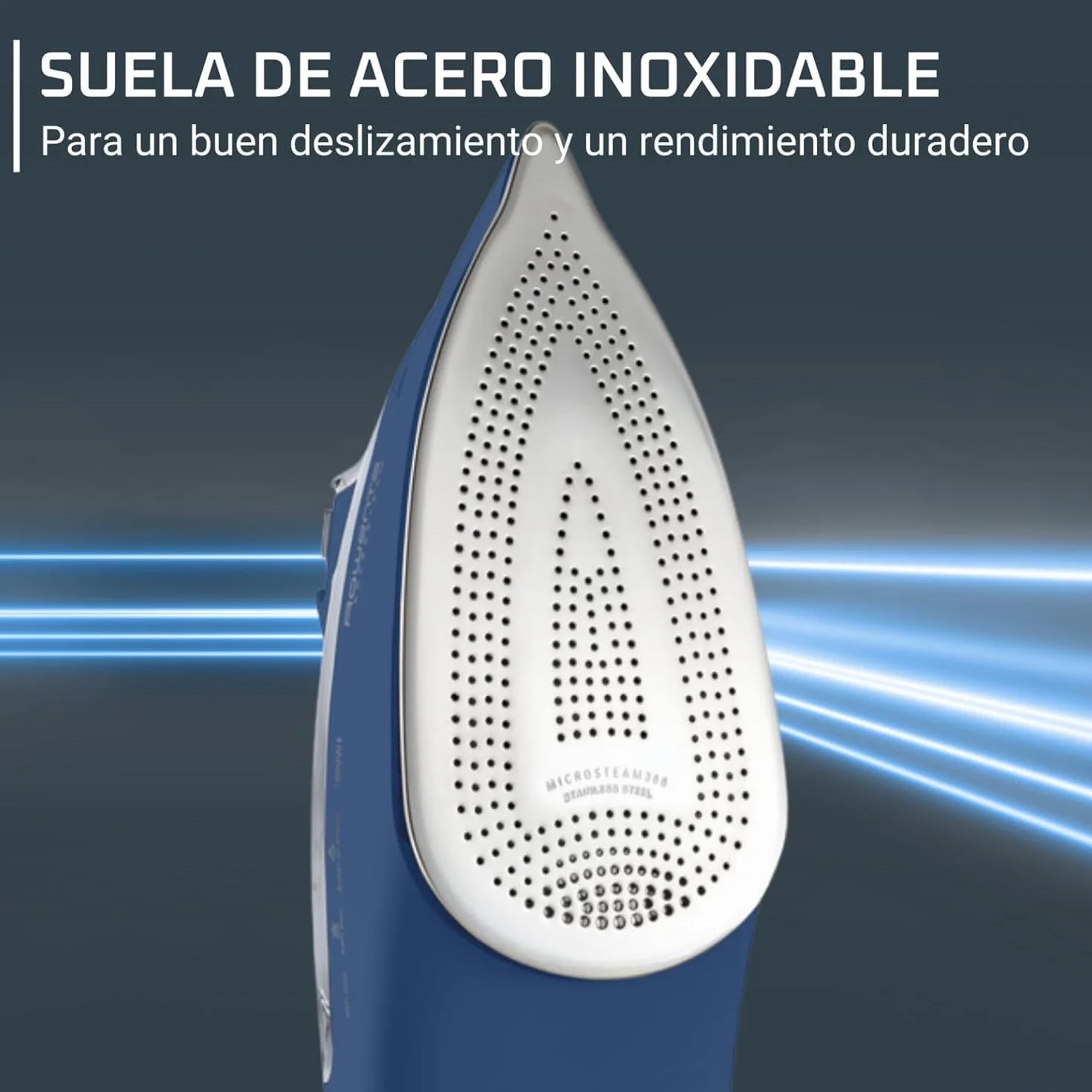 Rowenta Plancha de vapor 2400W Golpe vapor 120 g/min Suela acero inoxidable DX1636D1