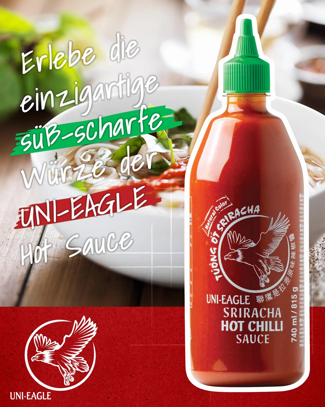 Uni-Eagle Salsa de chile Sriracha 815 g