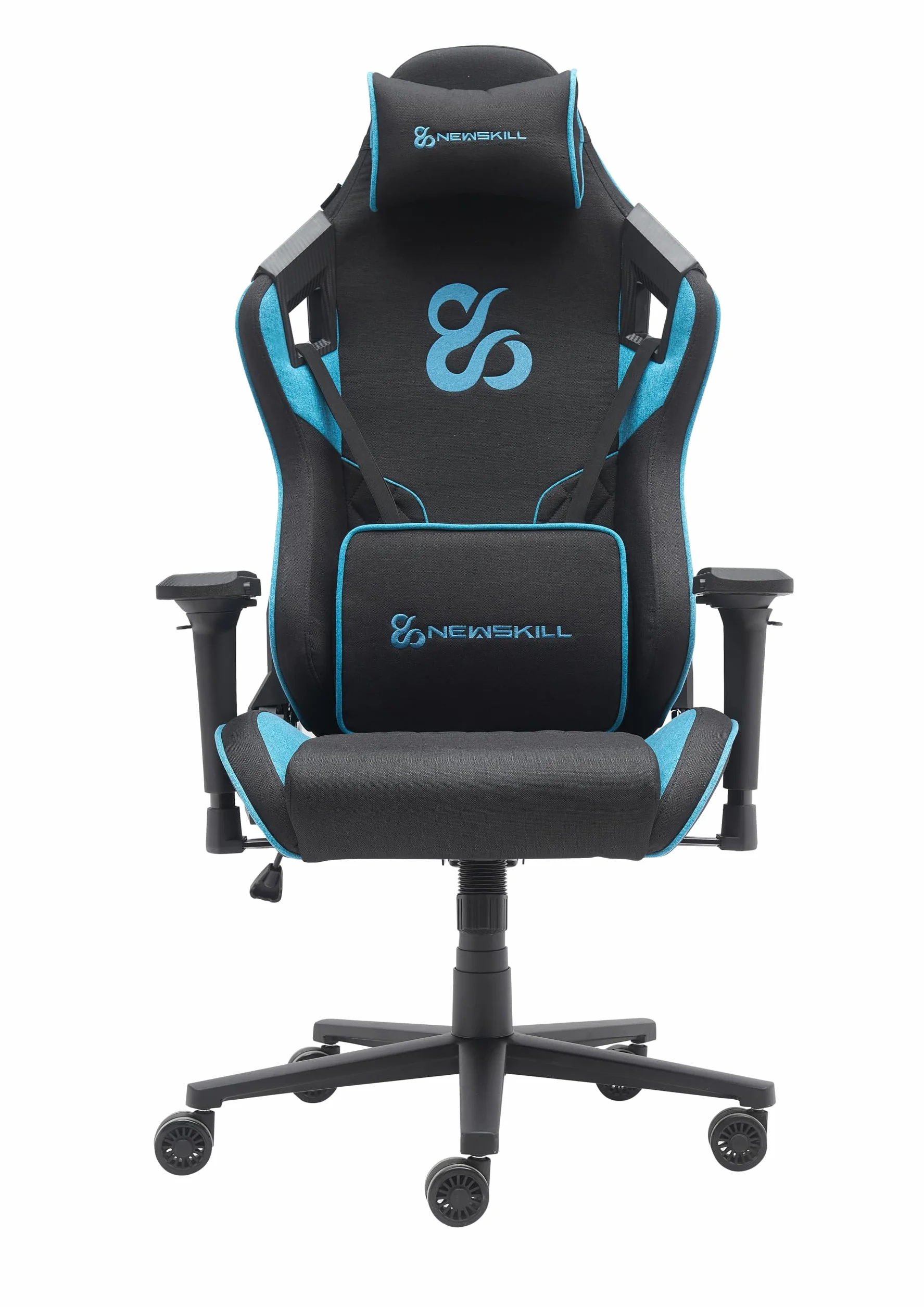 NEWSKILL Takamikura V2 Silla Gaming Ergonómica Reposabrazos 4D Respaldo 180° Tela Transpirable Base Acero Azul