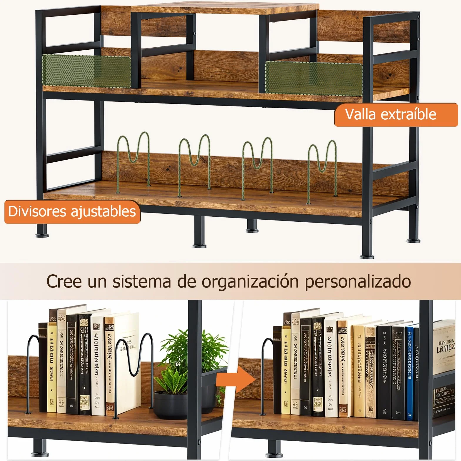 Mueble para Tocadiscos con Almacenamiento de Vinilos, Estantería Retro 3 Niveles, Capacidad 350 LPs, 116.5×37×77.5cm