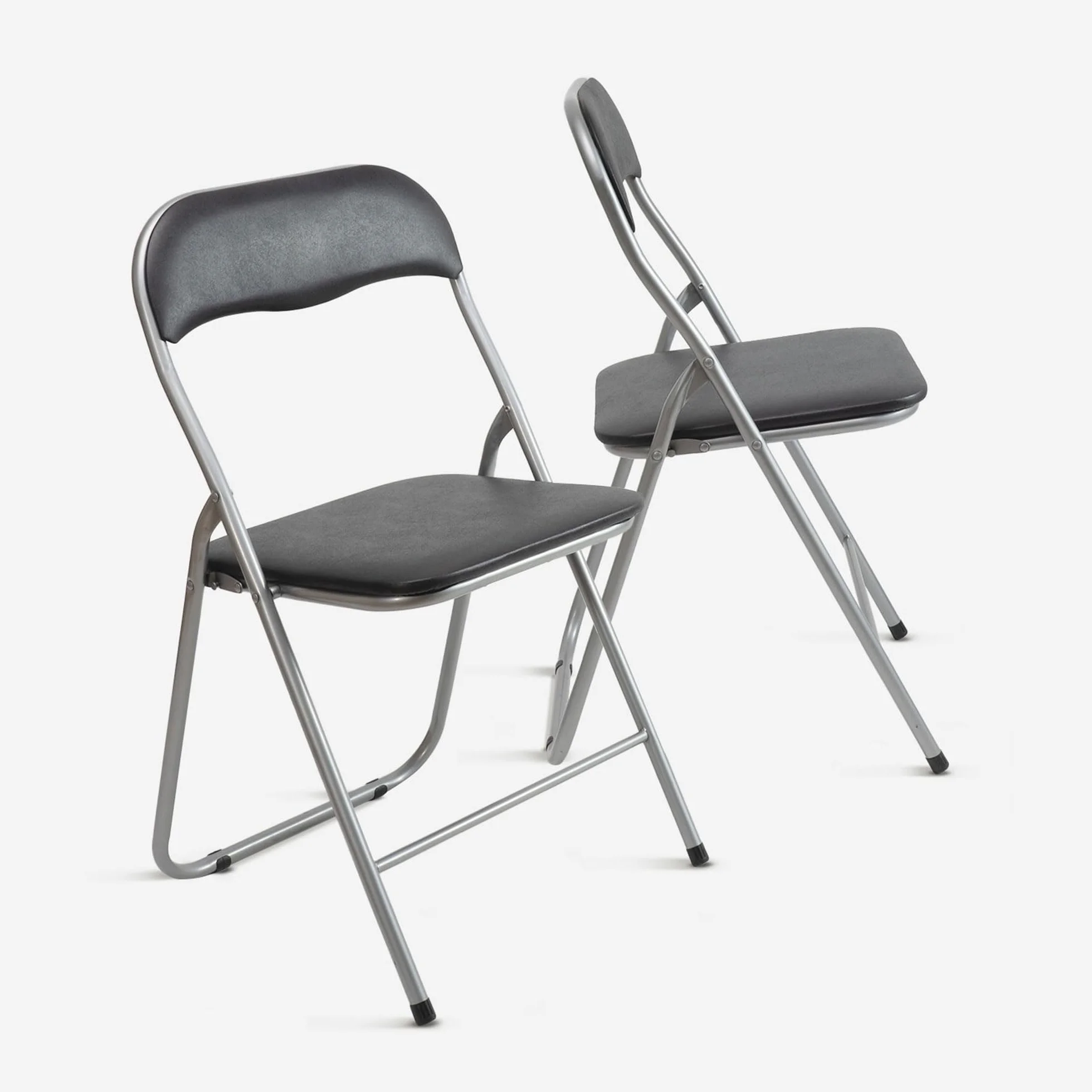 Pack de 6 Sillas Plegables de PVC y Metal 80x45 cm Negro THE SECRET HOME